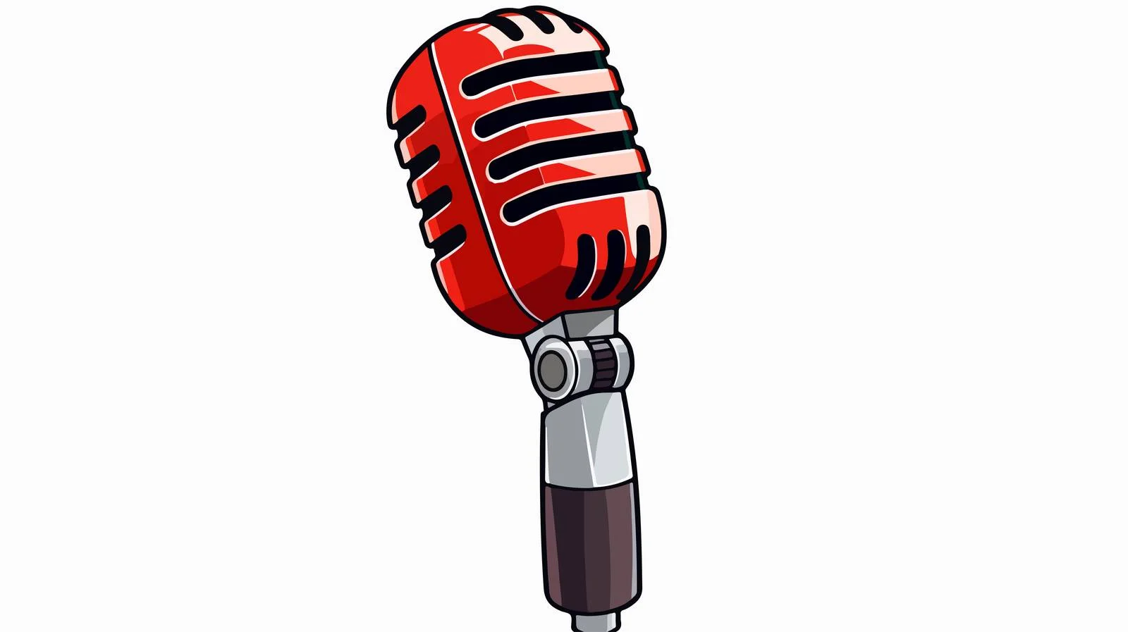 Cartoon Microphone Vector Illustration — free download from Dotvec