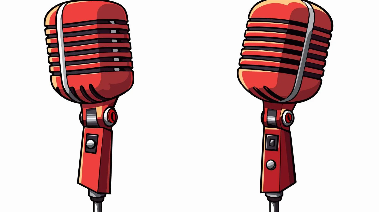 Cartoon Microphone Vector Illustration — free download from Dotvec
