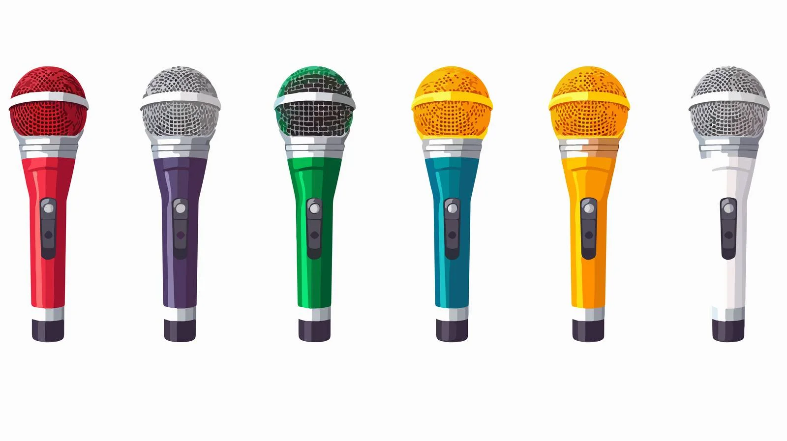 Cartoon Microphone Vector Illustration — free download from Dotvec