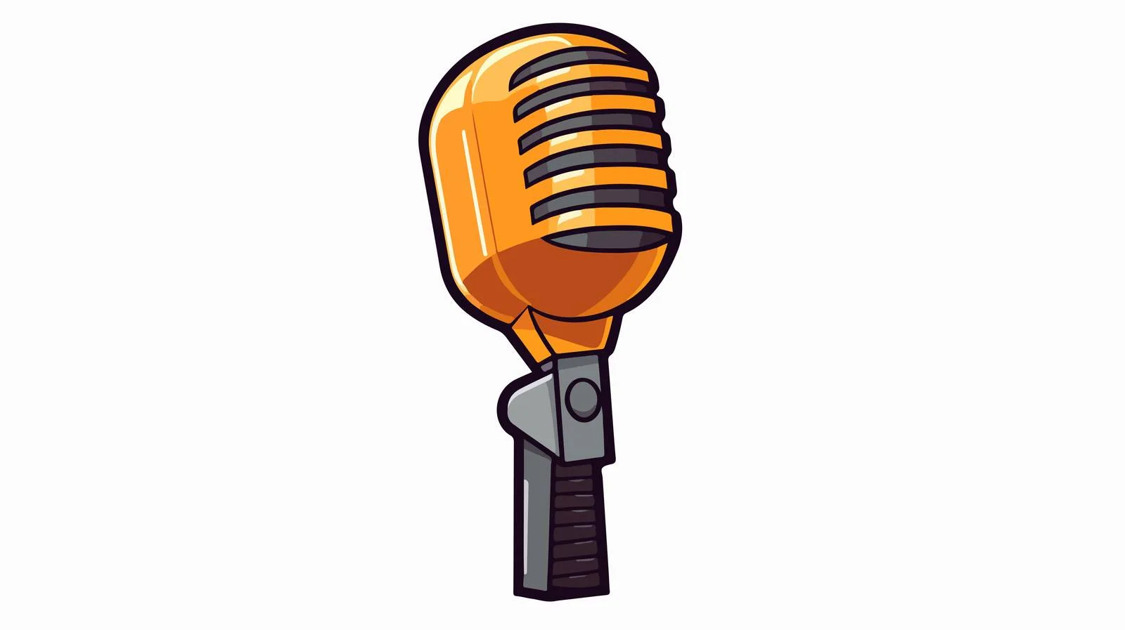 Cartoon Microphone Vector Illustration — free download from Dotvec
