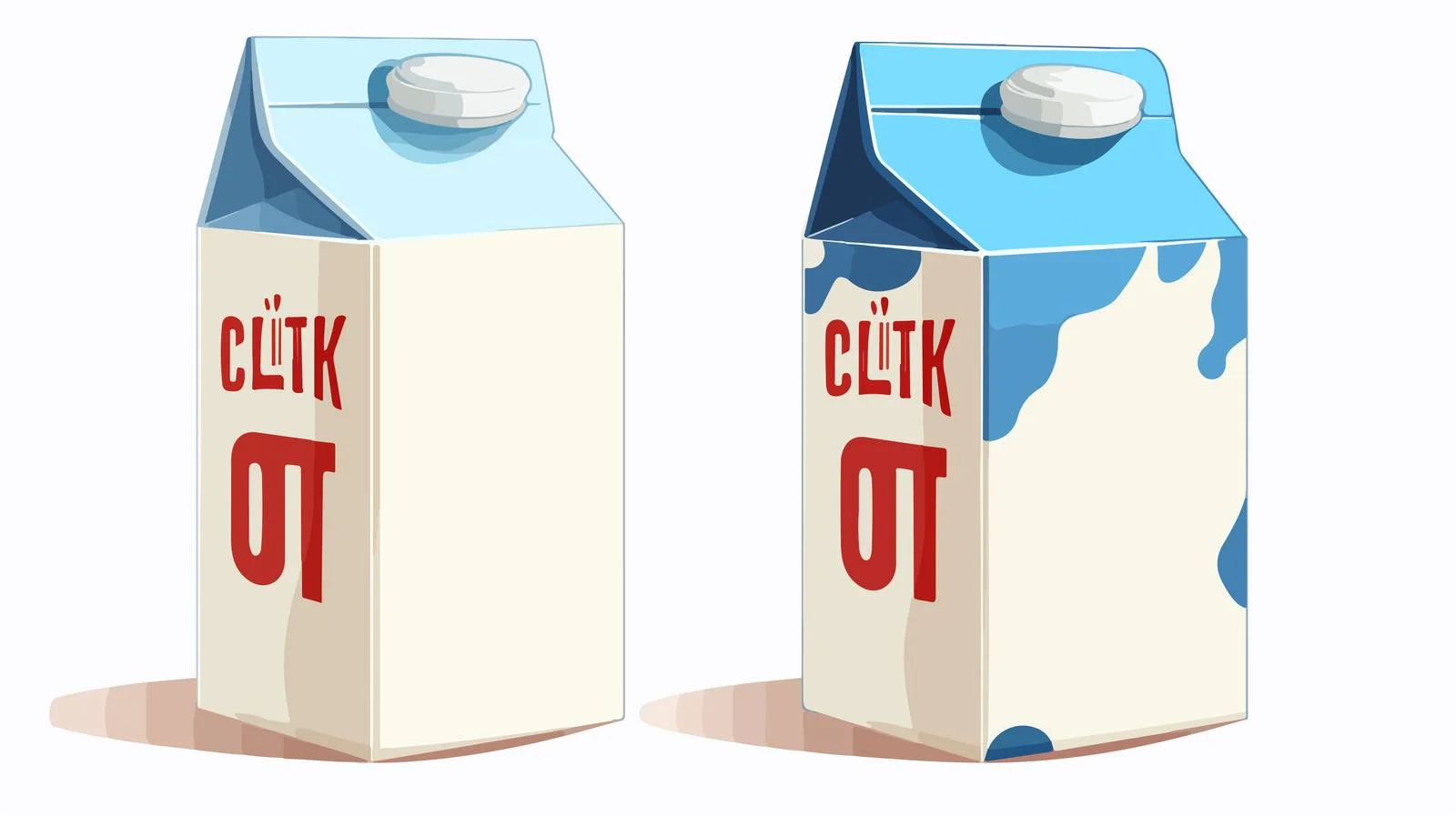 Cartoon Milk Carton Vector Illustration — free download from Dotvec