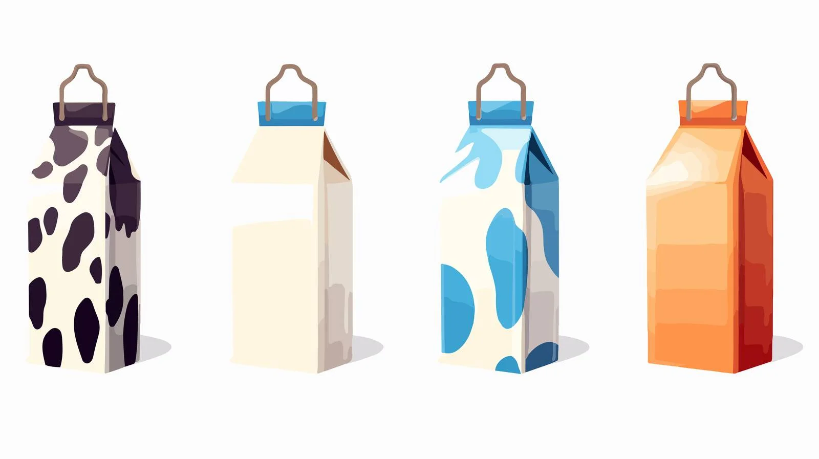 Cartoon Milk Carton Vector Illustration — free download from Dotvec