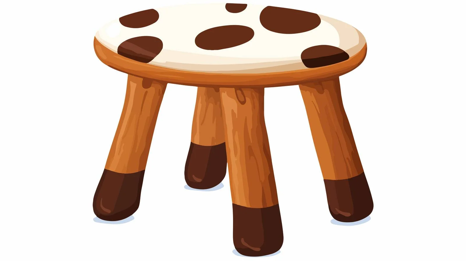 Cartoon Milking Stool Vector Illustration — free download from Dotvec