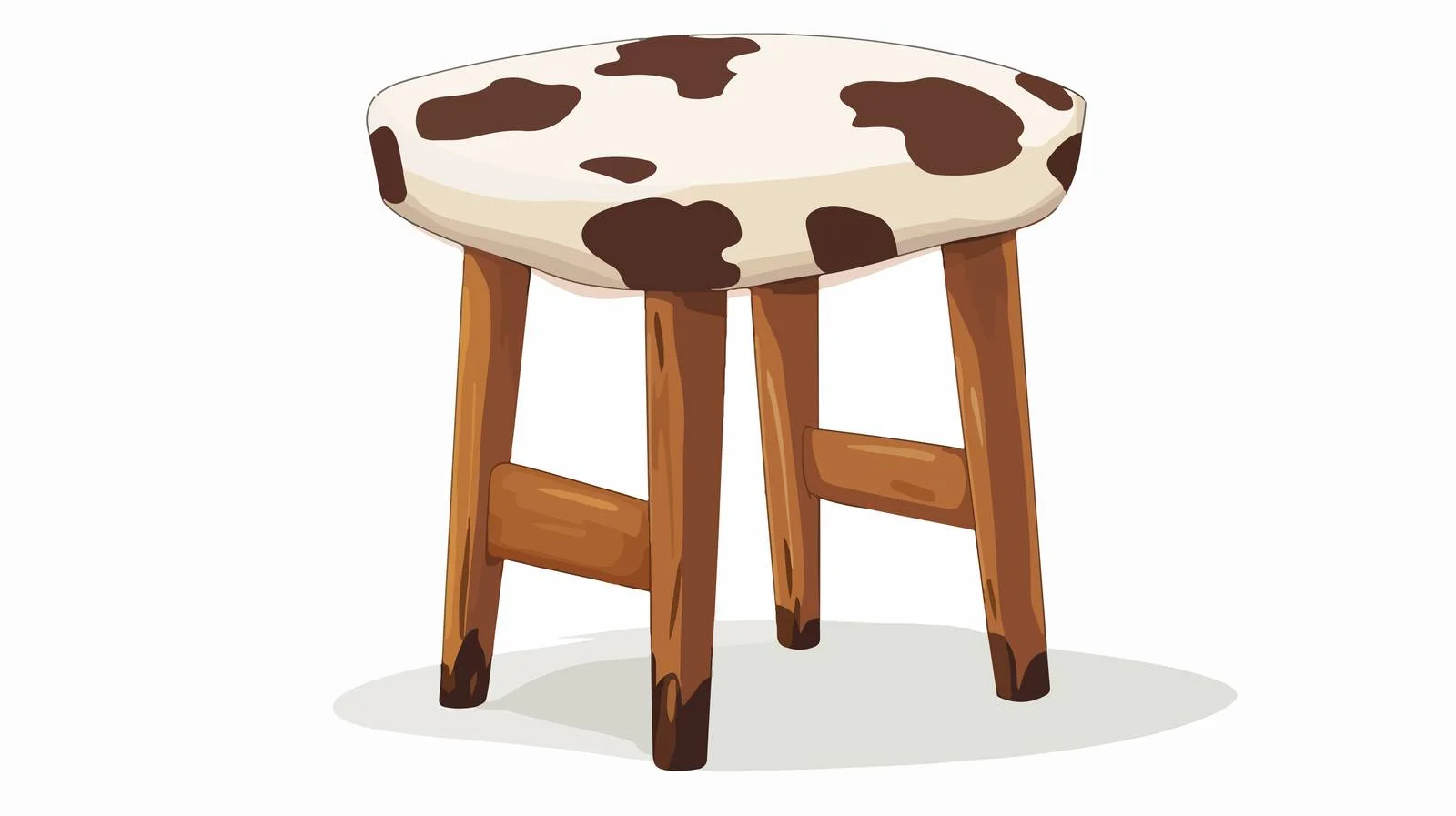 Cartoon Milking Stool Vector Illustration — free download from Dotvec