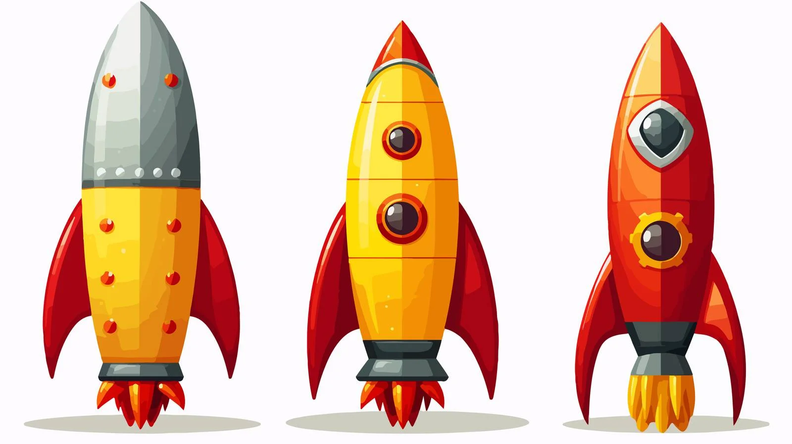 Cartoon Missile Vector Illustration — free download from Dotvec