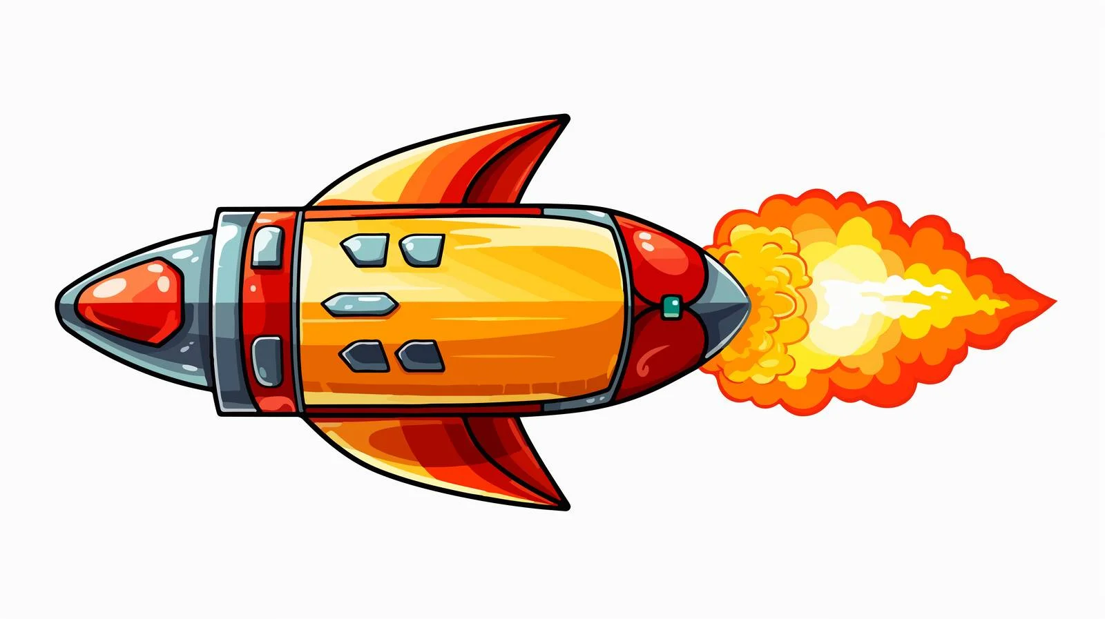 Cartoon Missile Vector Illustration — free download from Dotvec