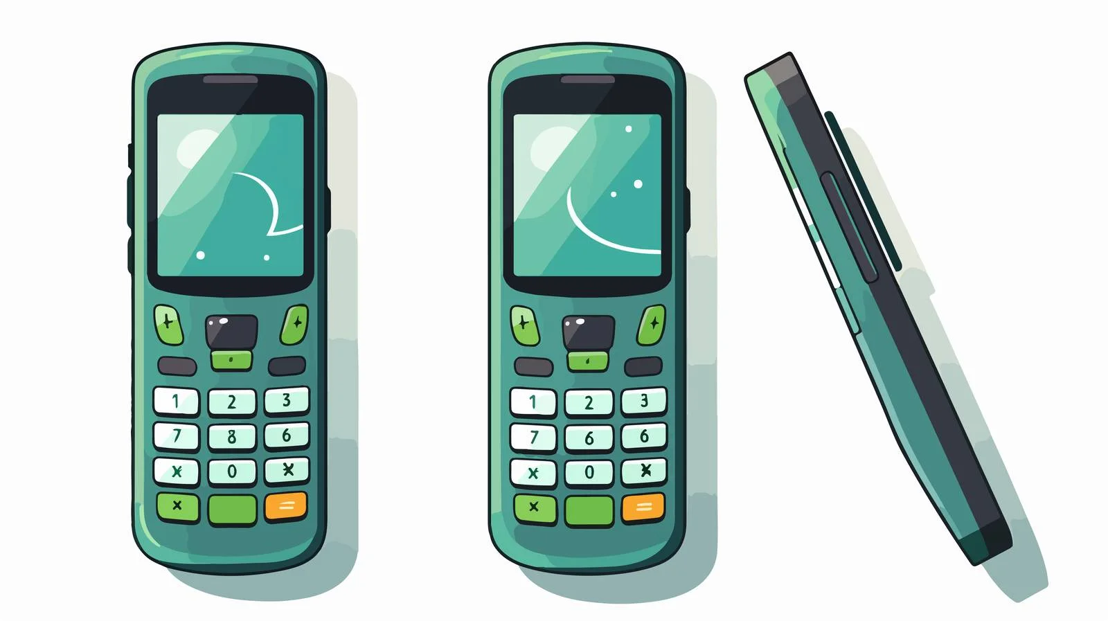 Cartoon Mobile Phone Illustration — free download from Dotvec