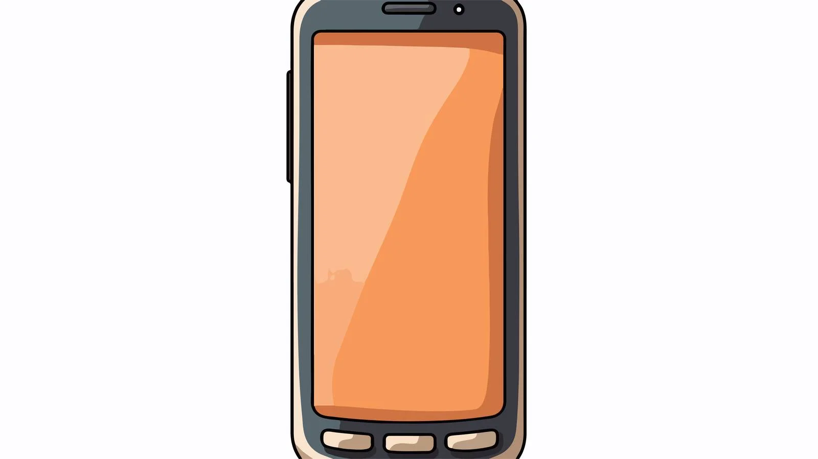 Cartoon Mobile Phone Illustration — free download from Dotvec