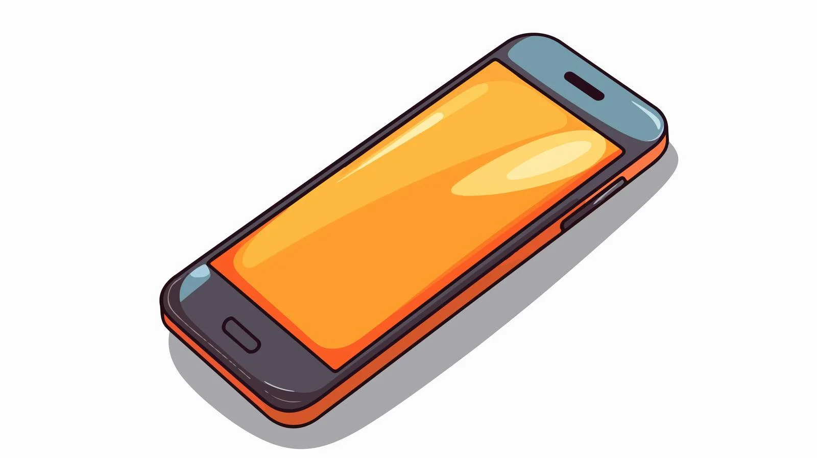 Cartoon Mobile Phone Illustration — free download from Dotvec