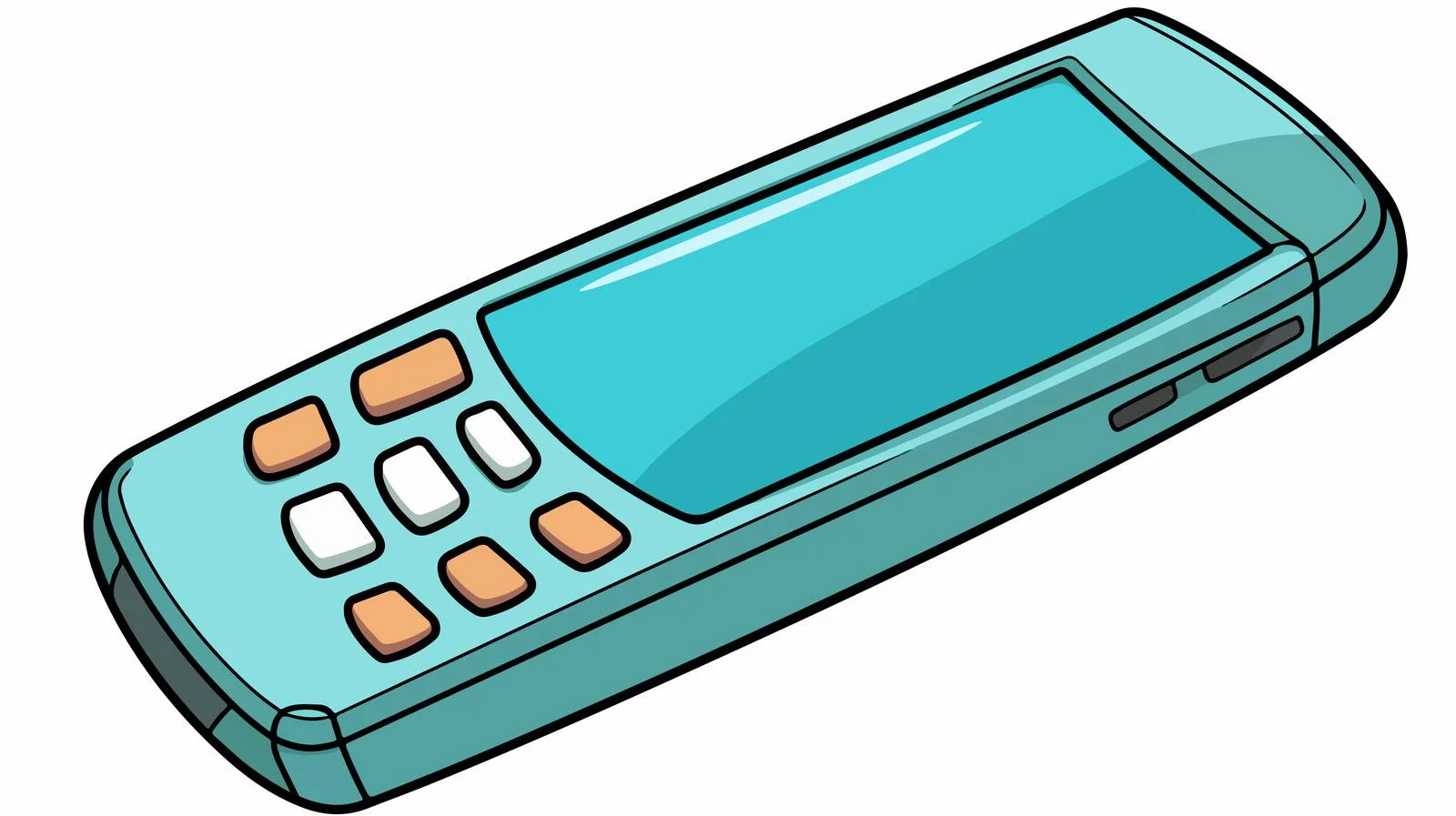 Cartoon Mobile Phone Vector Illustration — free download from Dotvec