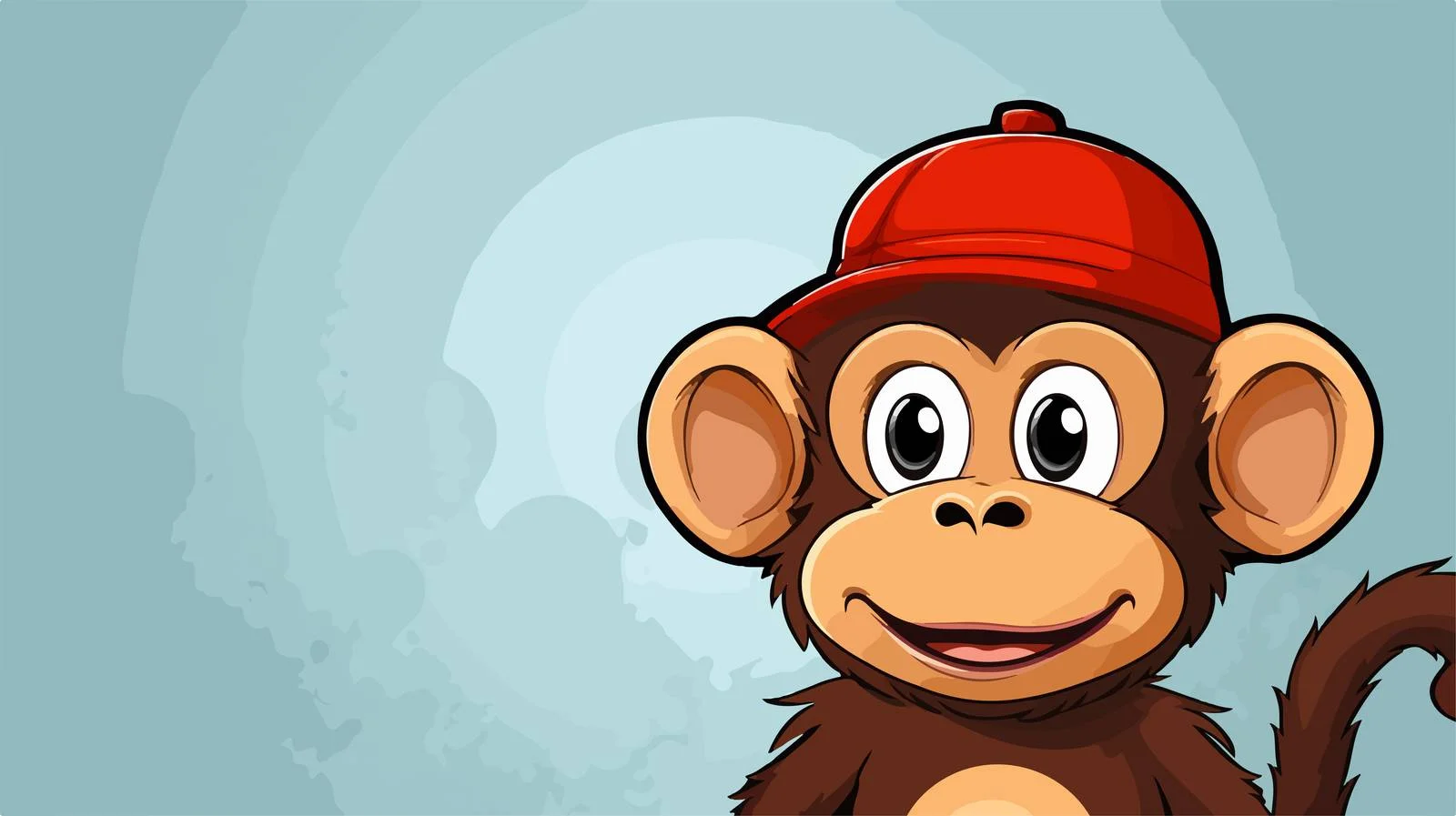 Funny Monkey with Speech Bubble Cartoon — free download from Dotvec