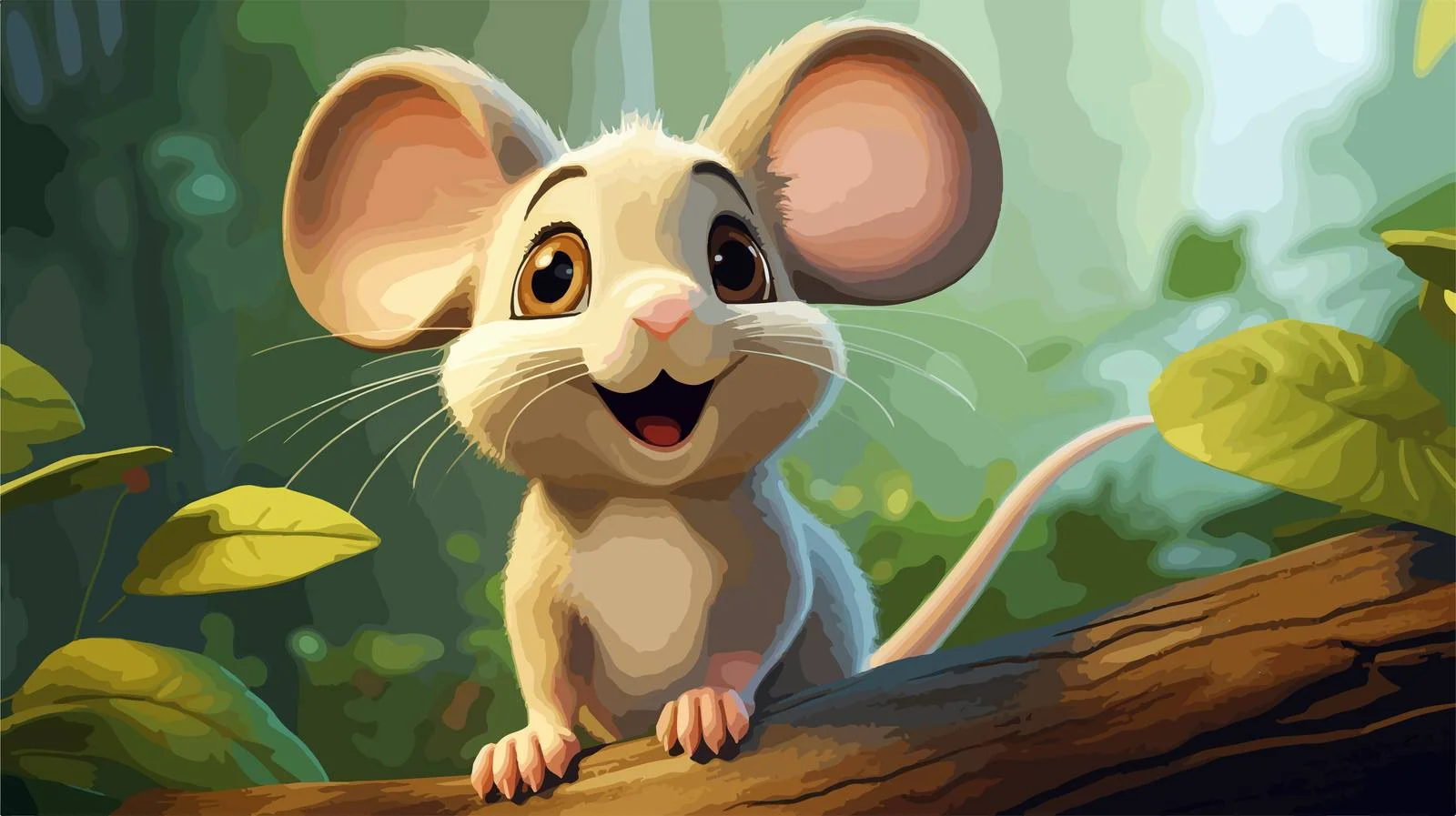 Illustrated Cartoon Mouse Character — free download from Dotvec