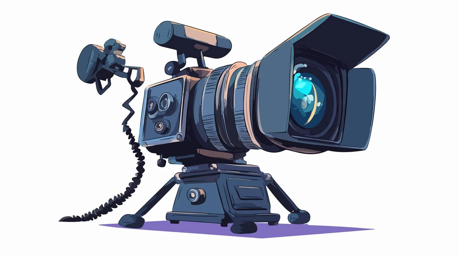 Cartoon Movie Camera Illustration — free download from Dotvec