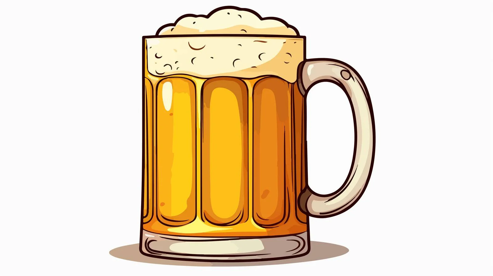 Cartoon Beer Mug Vector Illustration — free download from Dotvec