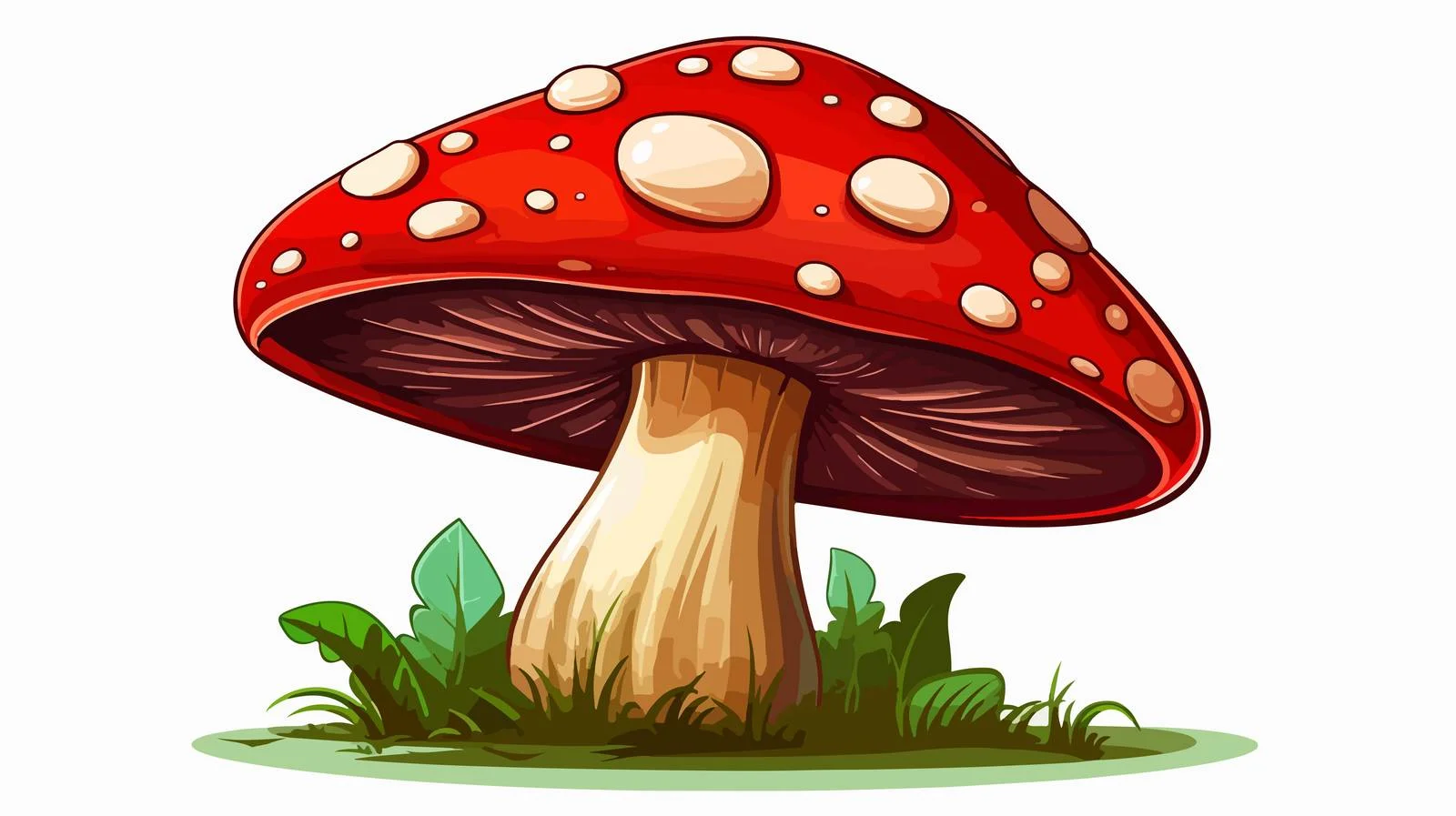 Colorful Cartoon Mushroom Stock Illustration — free download from Dotvec