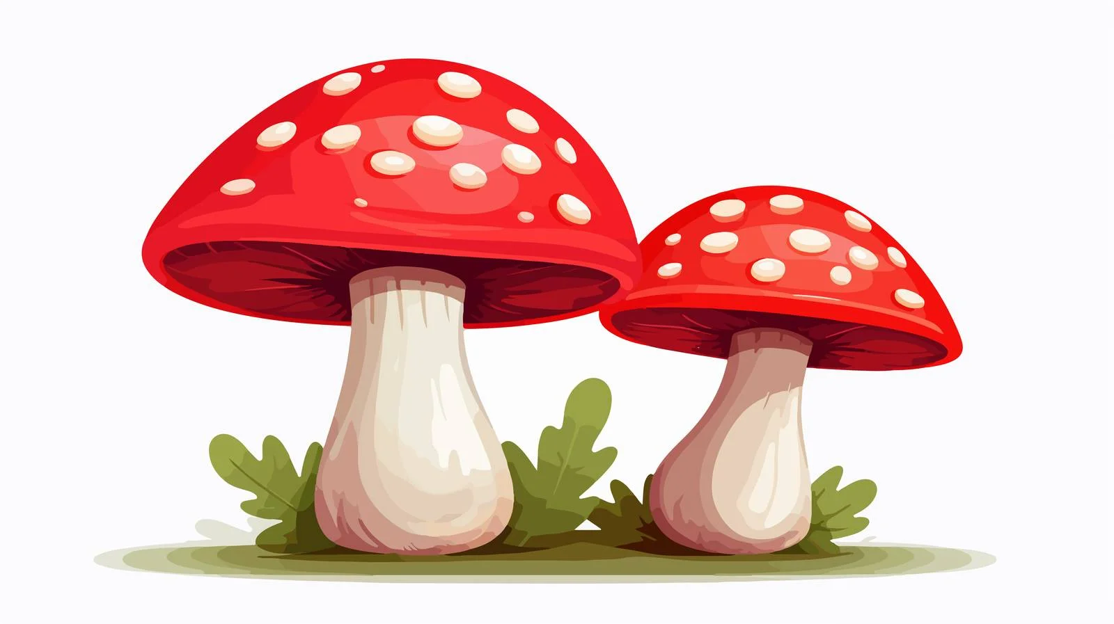 Cheerful Cartoon Mushroom Illustration — free download from Dotvec