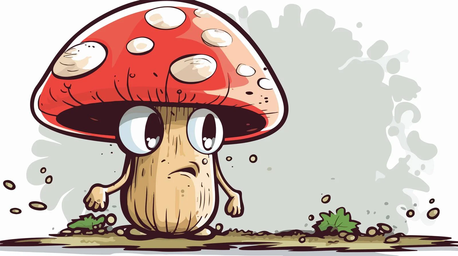 Colorful Mushroom with Speech Bubble Illustration — free download from Dotvec
