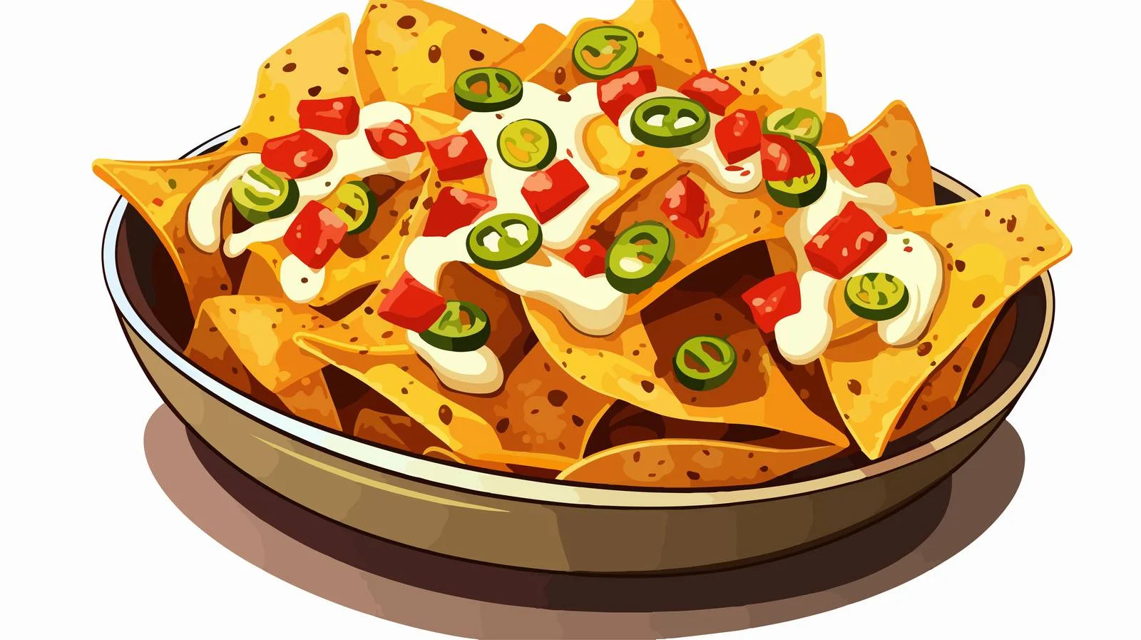 Cartoon Nachos Illustration — free download from Dotvec