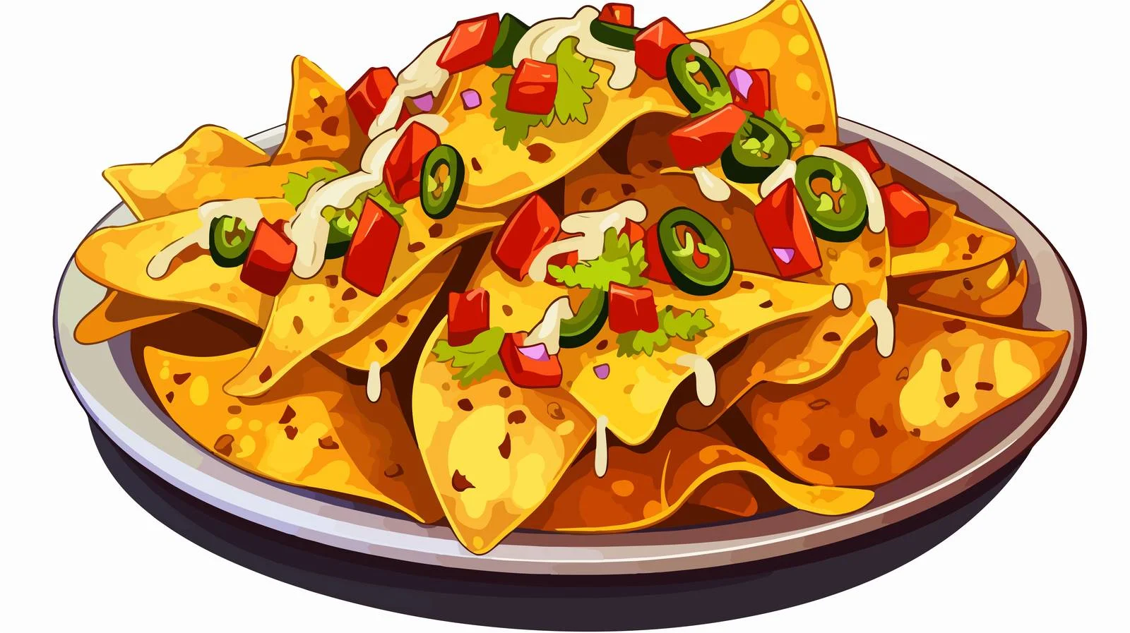 Cheerful Nachos Vector Illustration — free download from Dotvec
