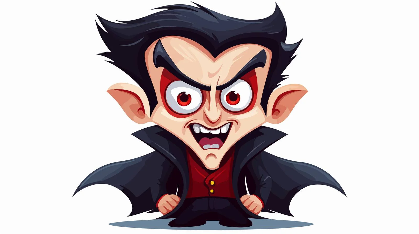 Nervous Vampire Character Illustration — free download from Dotvec