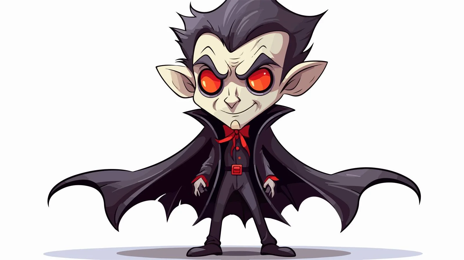 Nervous Vampire Cartoon Vector Illustration — free download from Dotvec