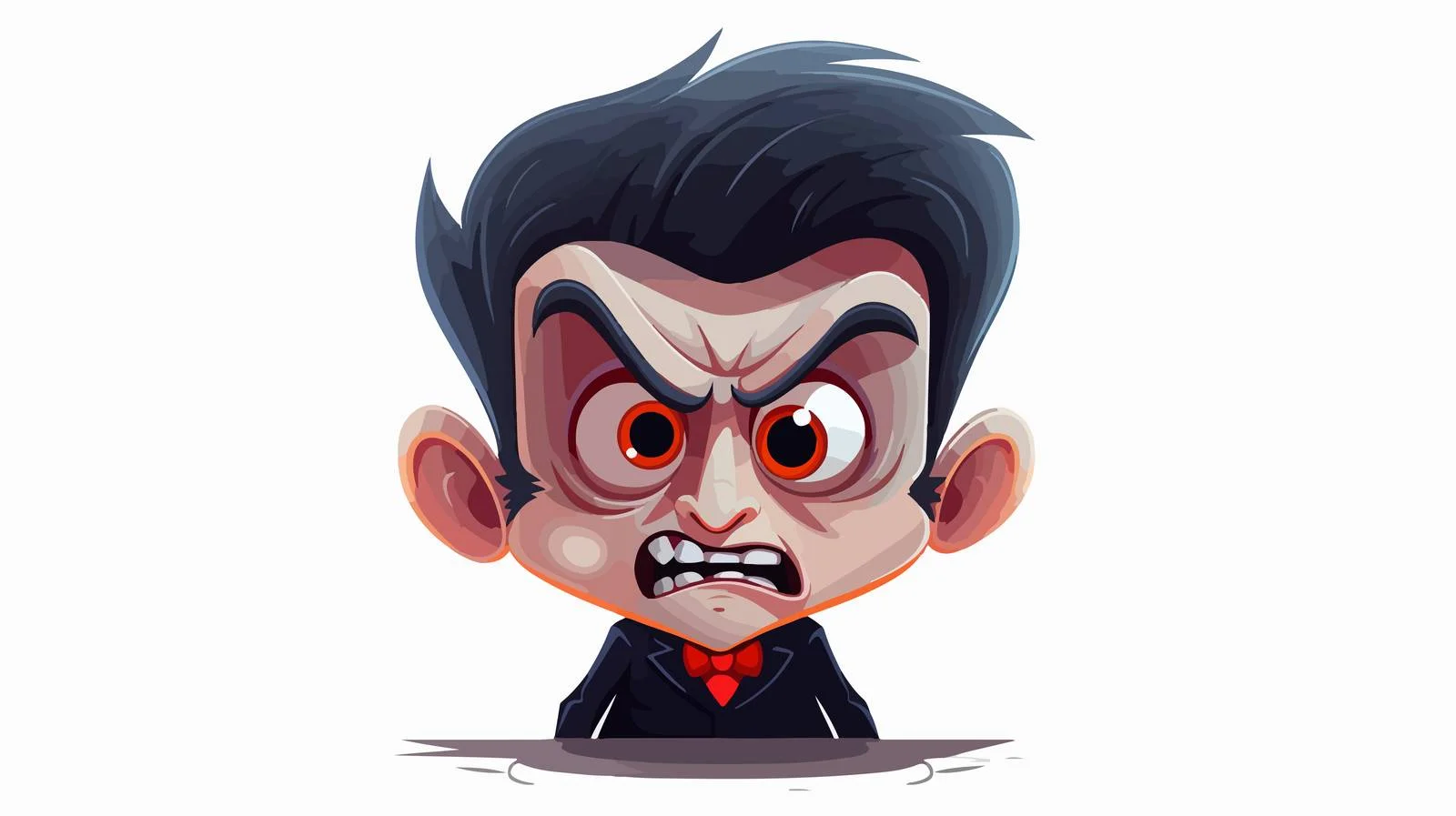 Nervous Vampire Cartoon Vector Illustration — free download from Dotvec
