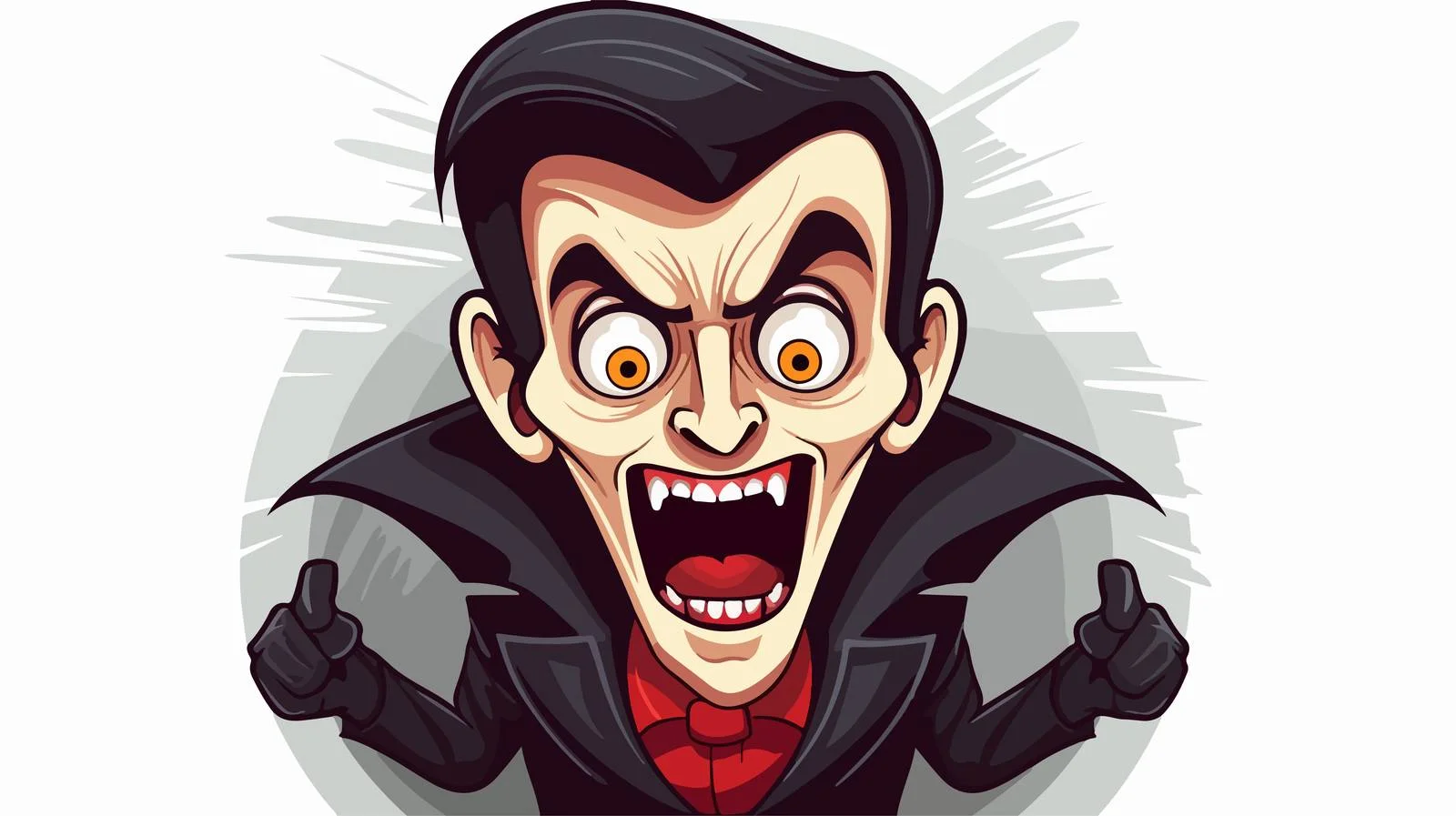 Nervous Vampire Cartoon Vector Illustration — free download from Dotvec