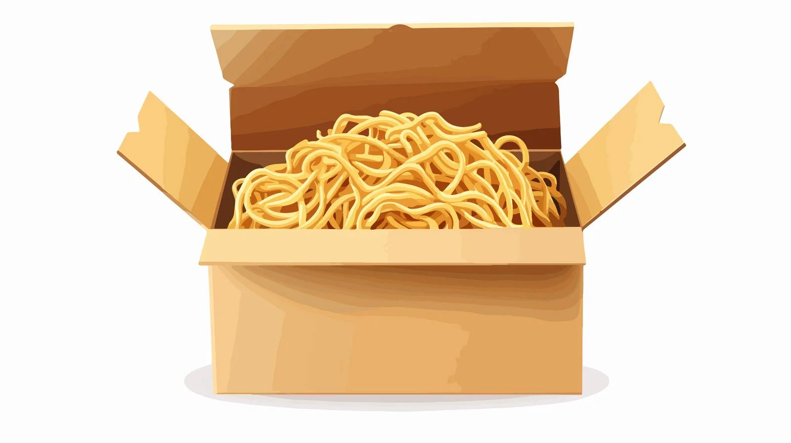 Cartoon Noodles in Box Vector Illustration — free download from Dotvec