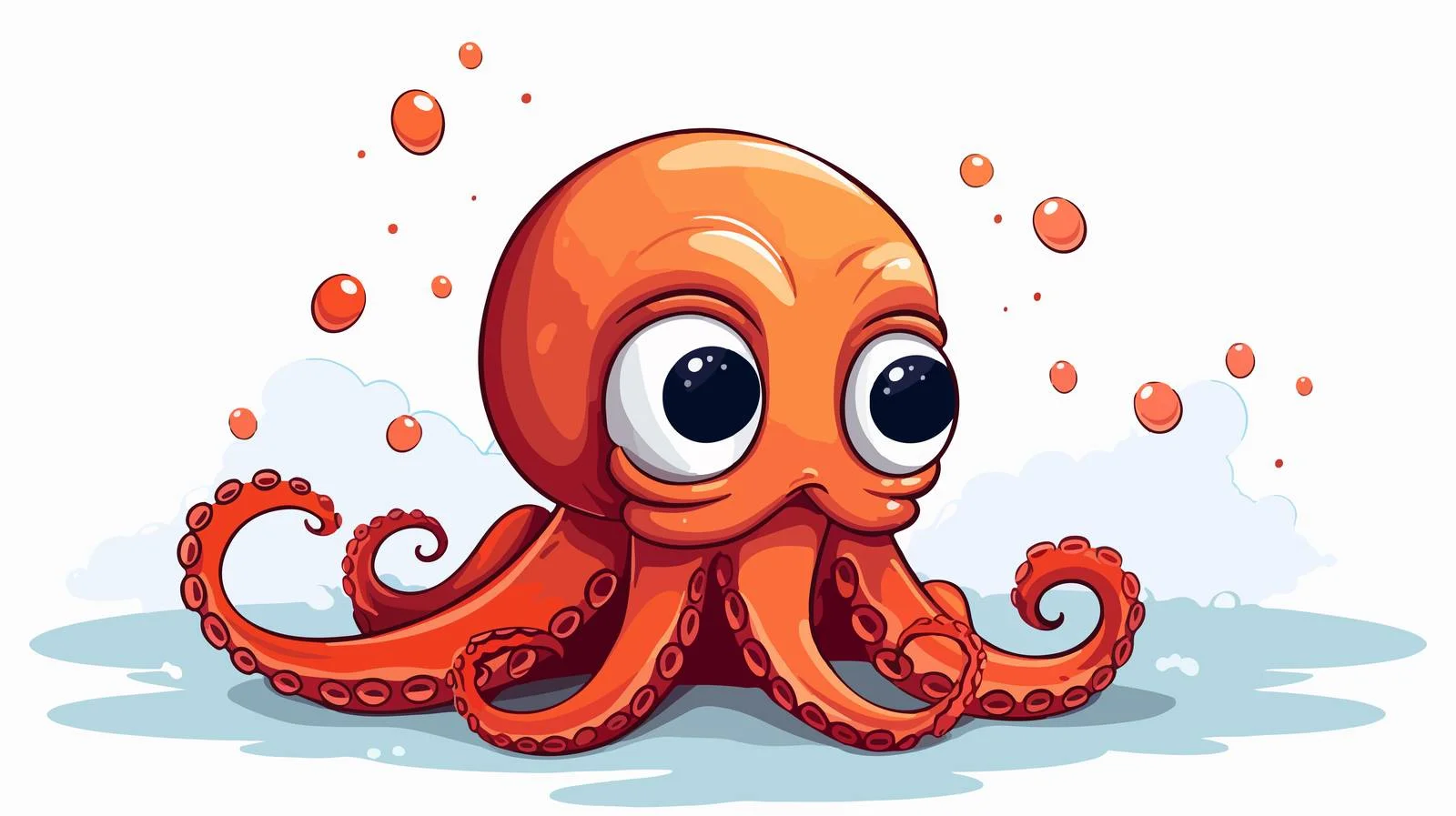 Curious Octopus with Thought Bubble Illustration — free download from Dotvec