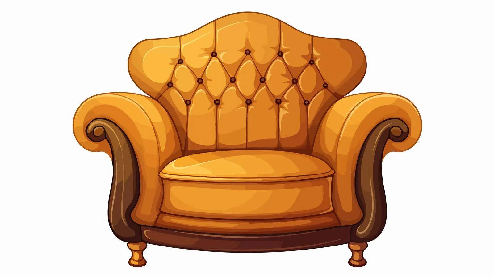Vintage Cartoon Armchair Vector Illustration — free download from Dotvec