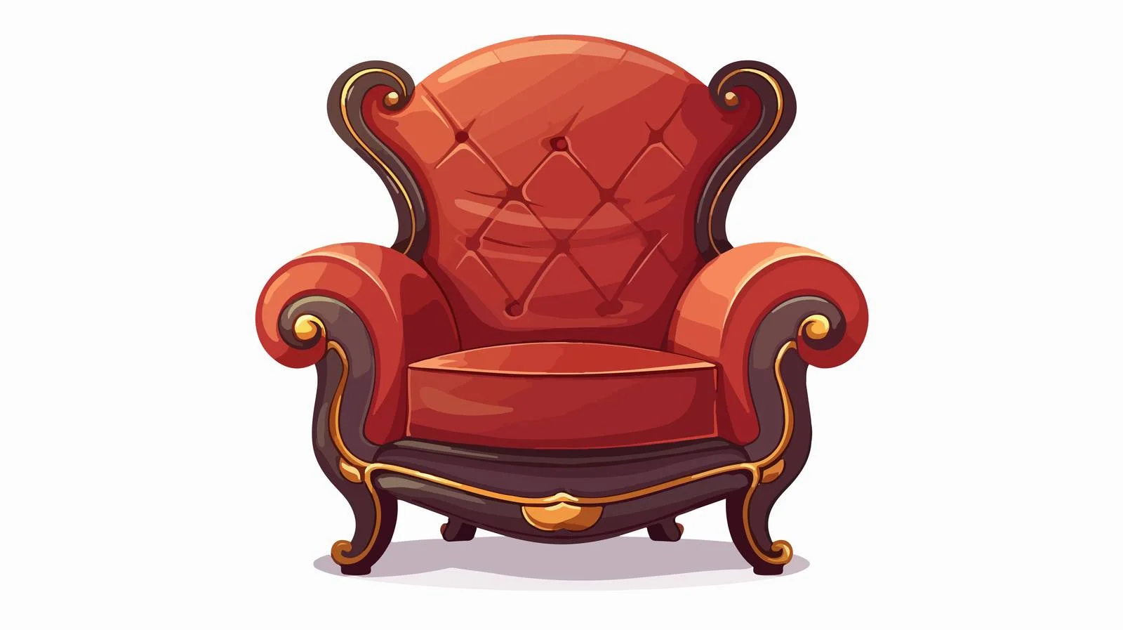 Vintage Cartoon Armchair Vector Illustration — free download from Dotvec