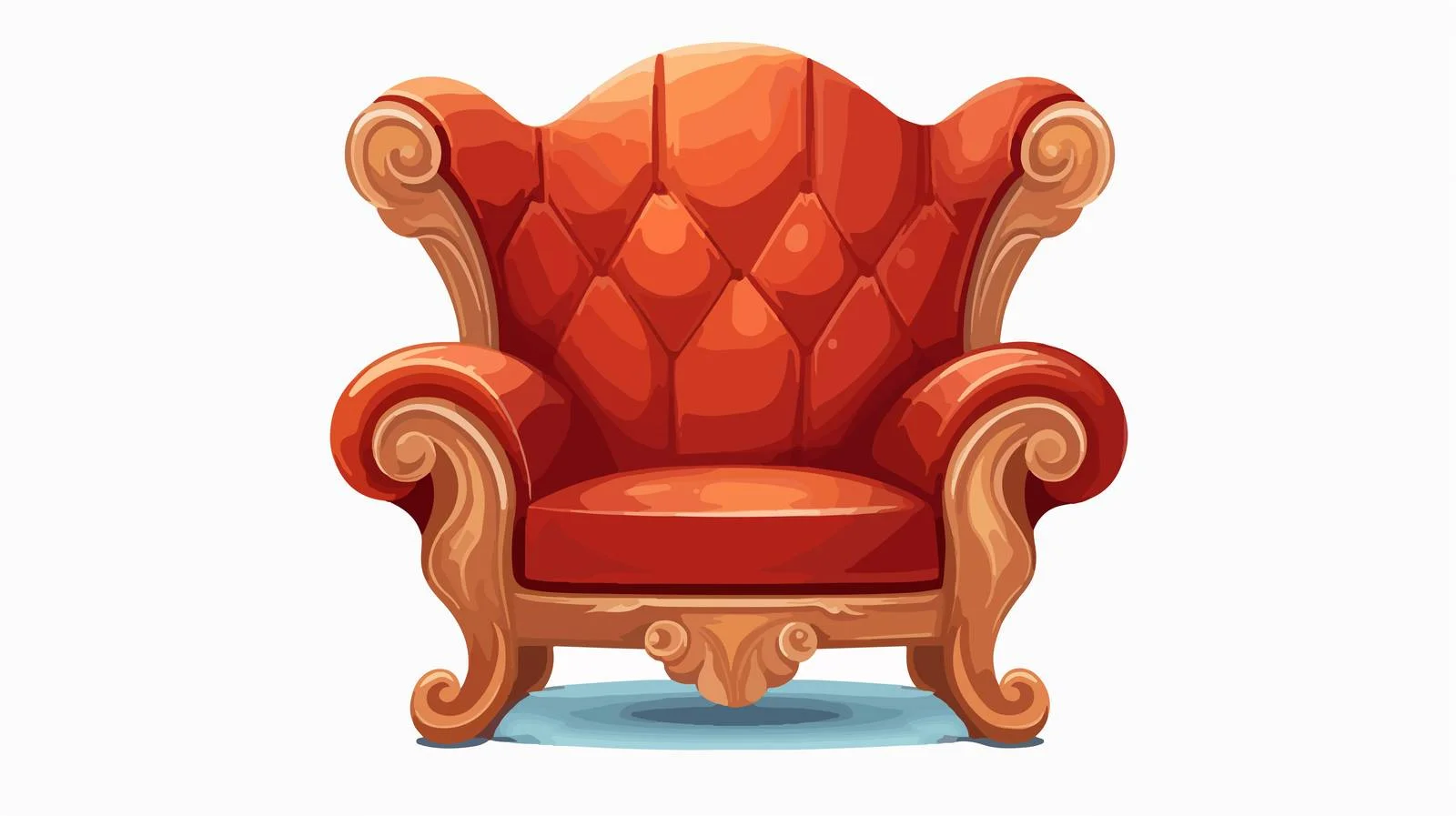 Vintage Cartoon Armchair Vector Illustration — free download from Dotvec