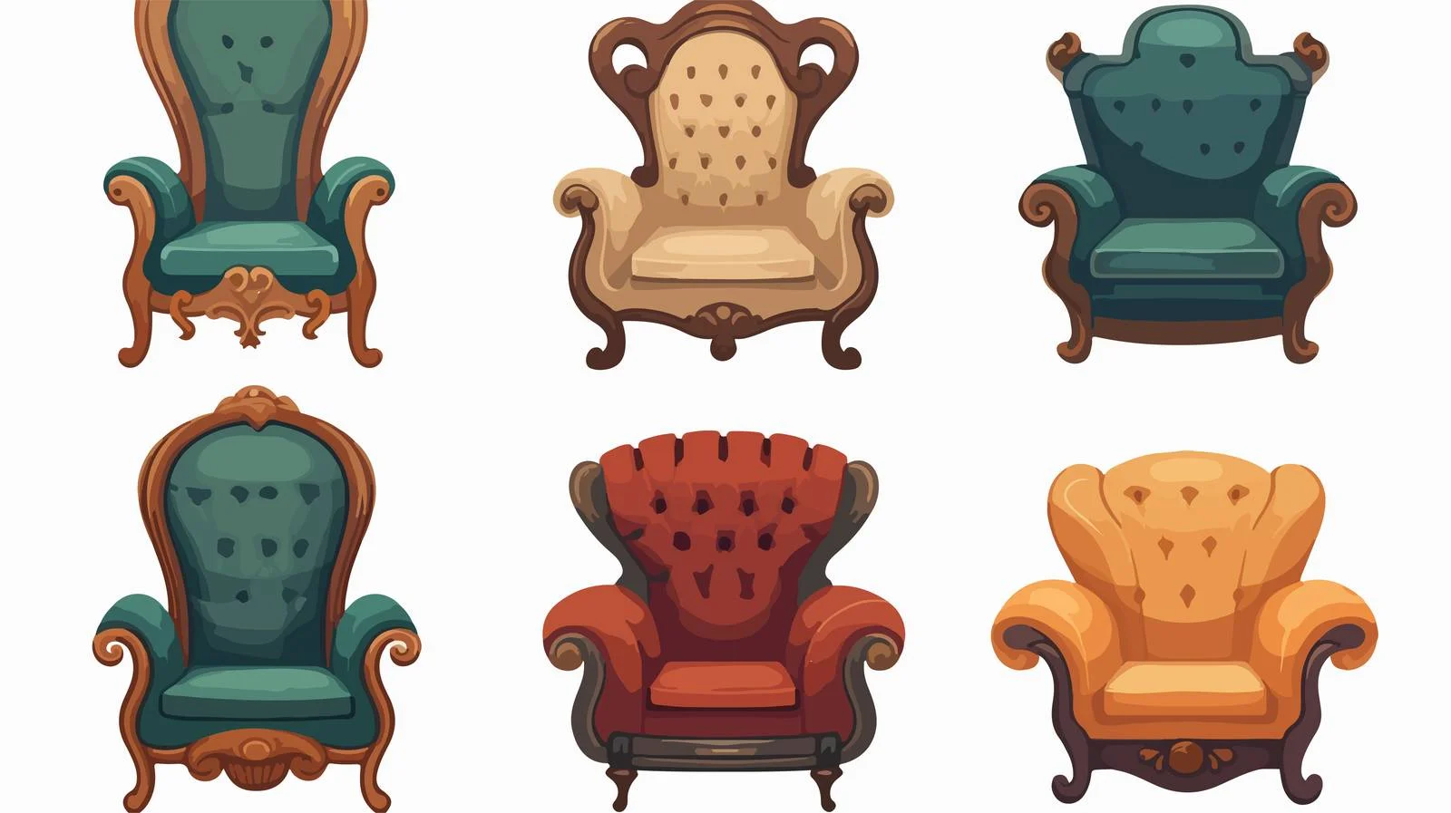 Vintage Armchair Vector Illustration — free download from Dotvec