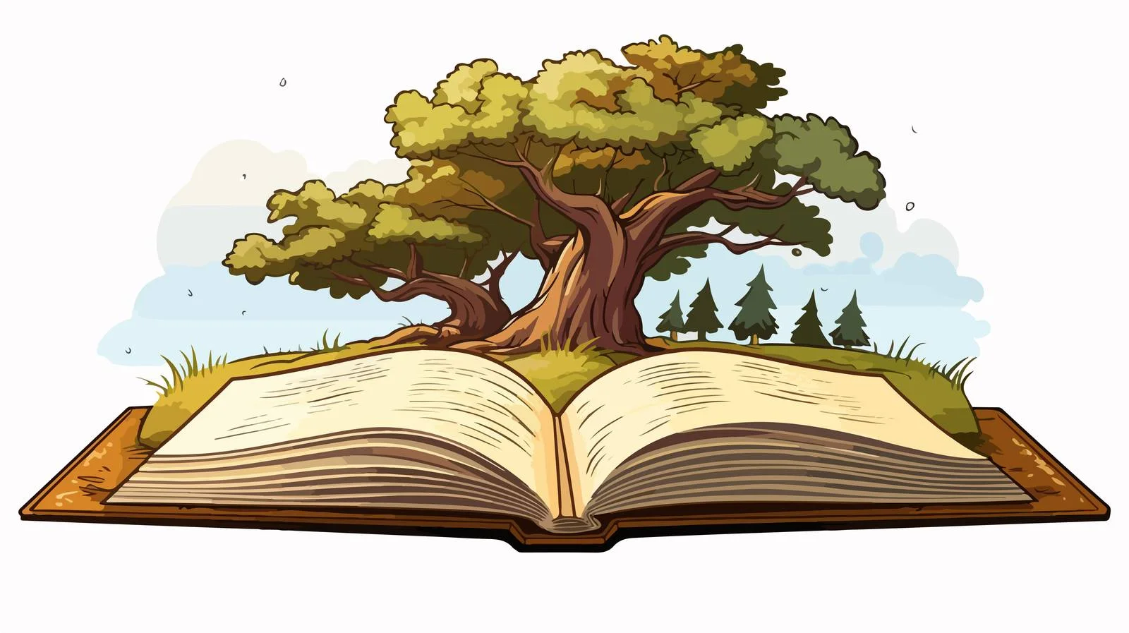 Cartoon Old Book Illustration — free download from Dotvec