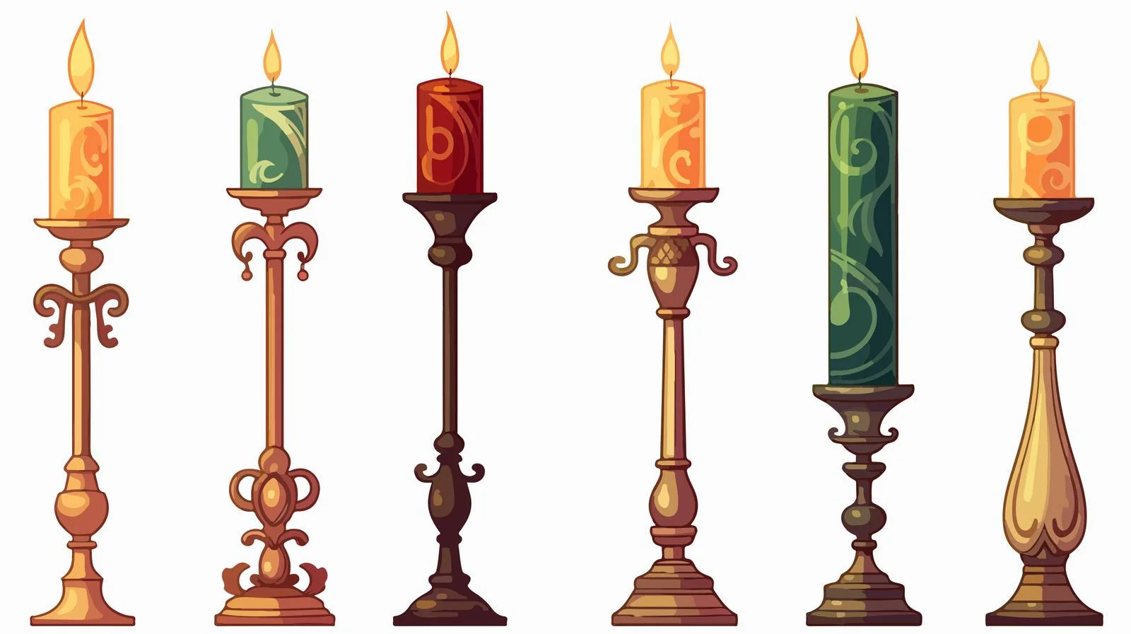 Vintage Candlestick Stock Illustration — free download from Dotvec
