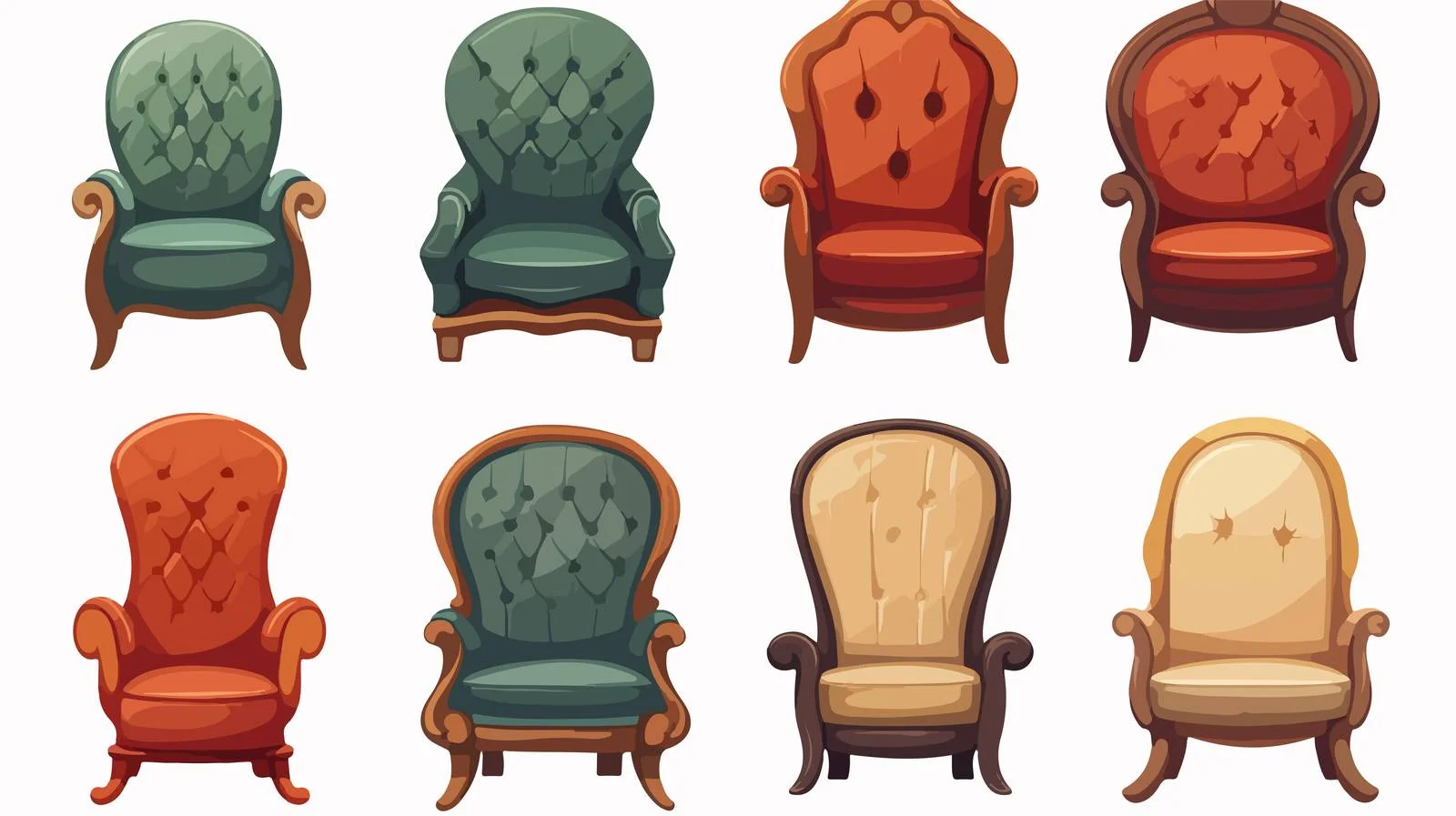 Vintage Cartoon Chair Vector Illustration — free download from Dotvec