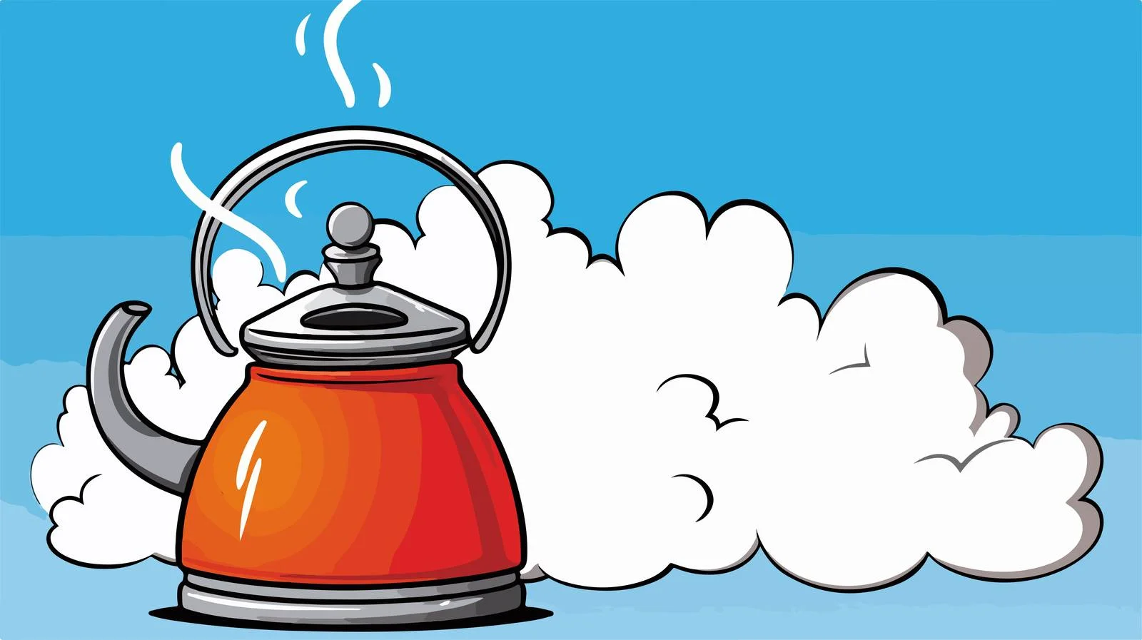Vintage Kettle Thought Bubble Comic Book — free download from Dotvec