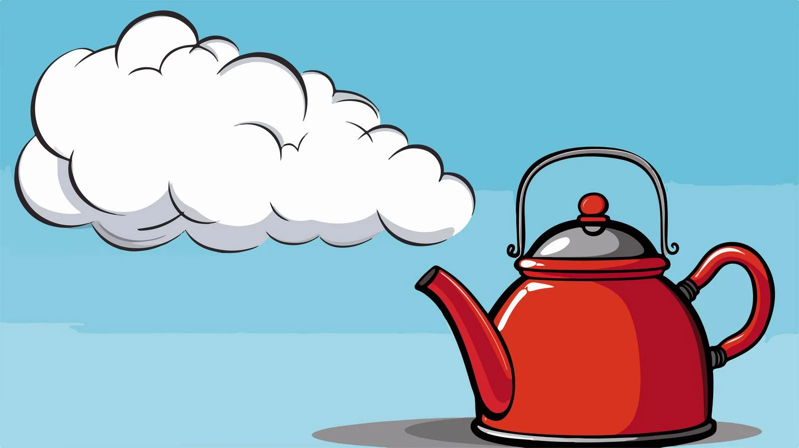 Vintage Kettle Thought Bubble Cartoon — free download from Dotvec