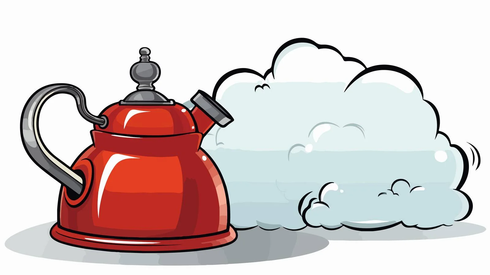 Vintage Kettle Comic Illustration — free download from Dotvec