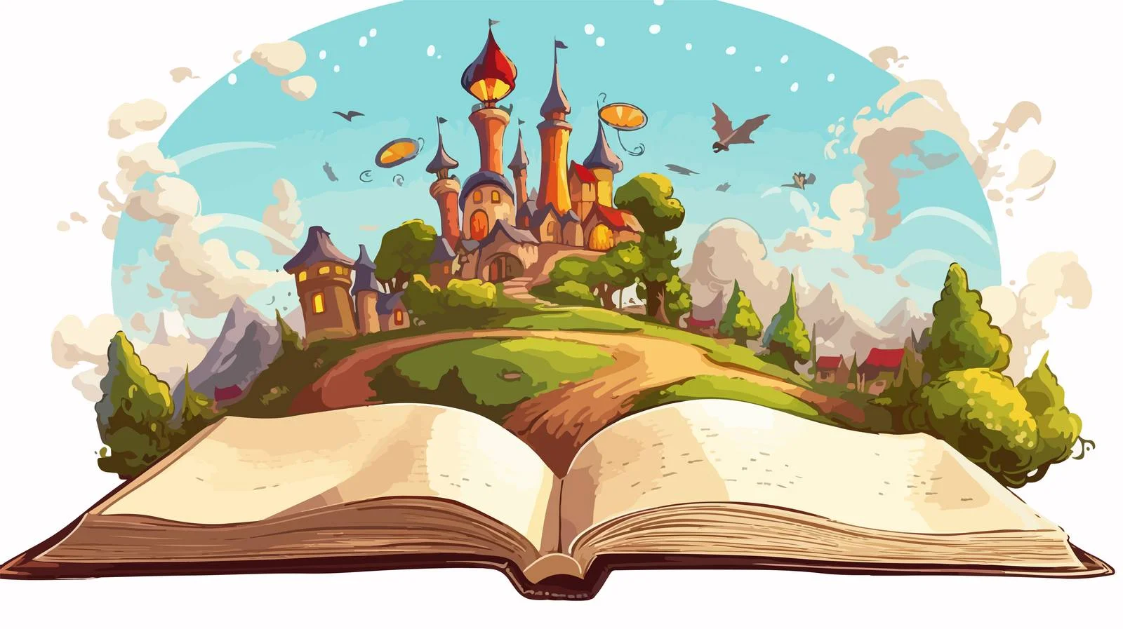 Vintage Cartoon Picture Book Illustration — free download from Dotvec