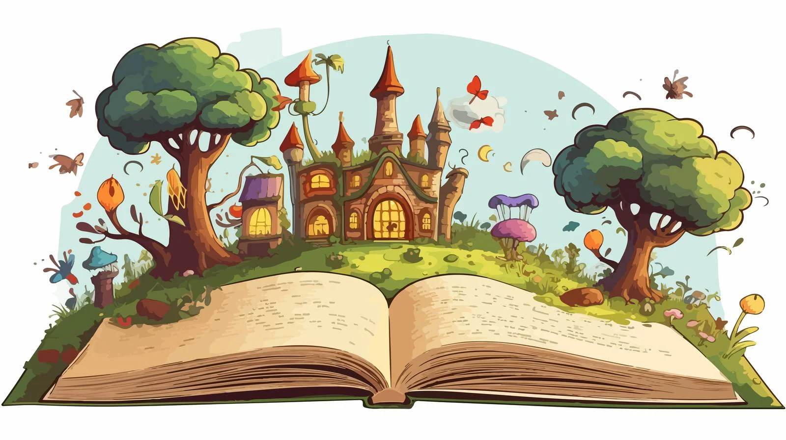 Vintage Cartoon Picture Book Illustration — free download from Dotvec