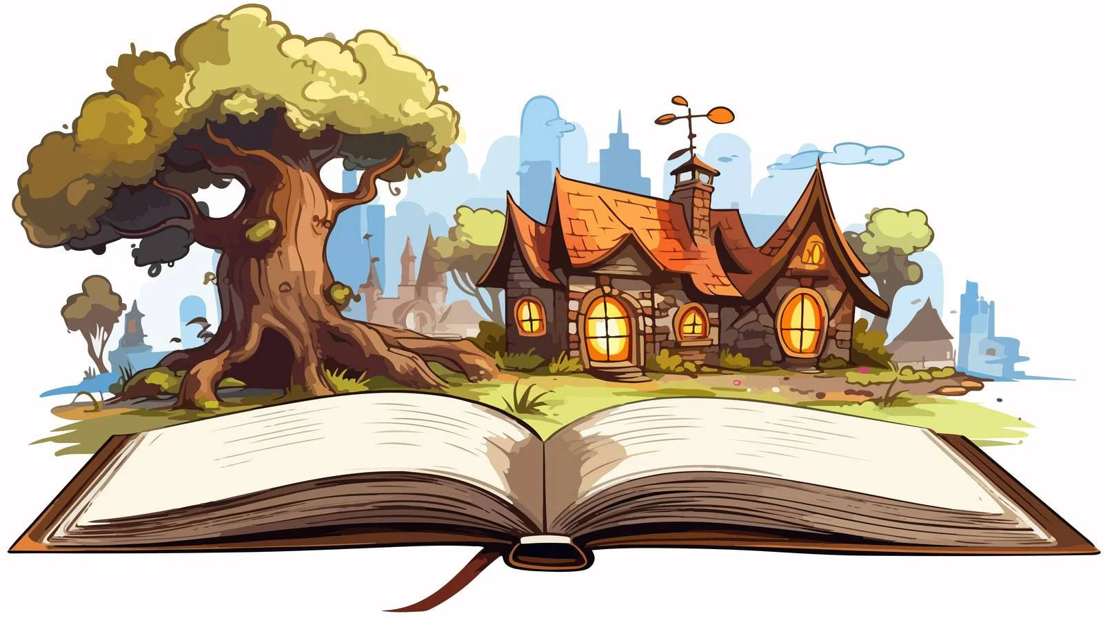 Vintage Cartoon Picture Book Illustration — free download from Dotvec