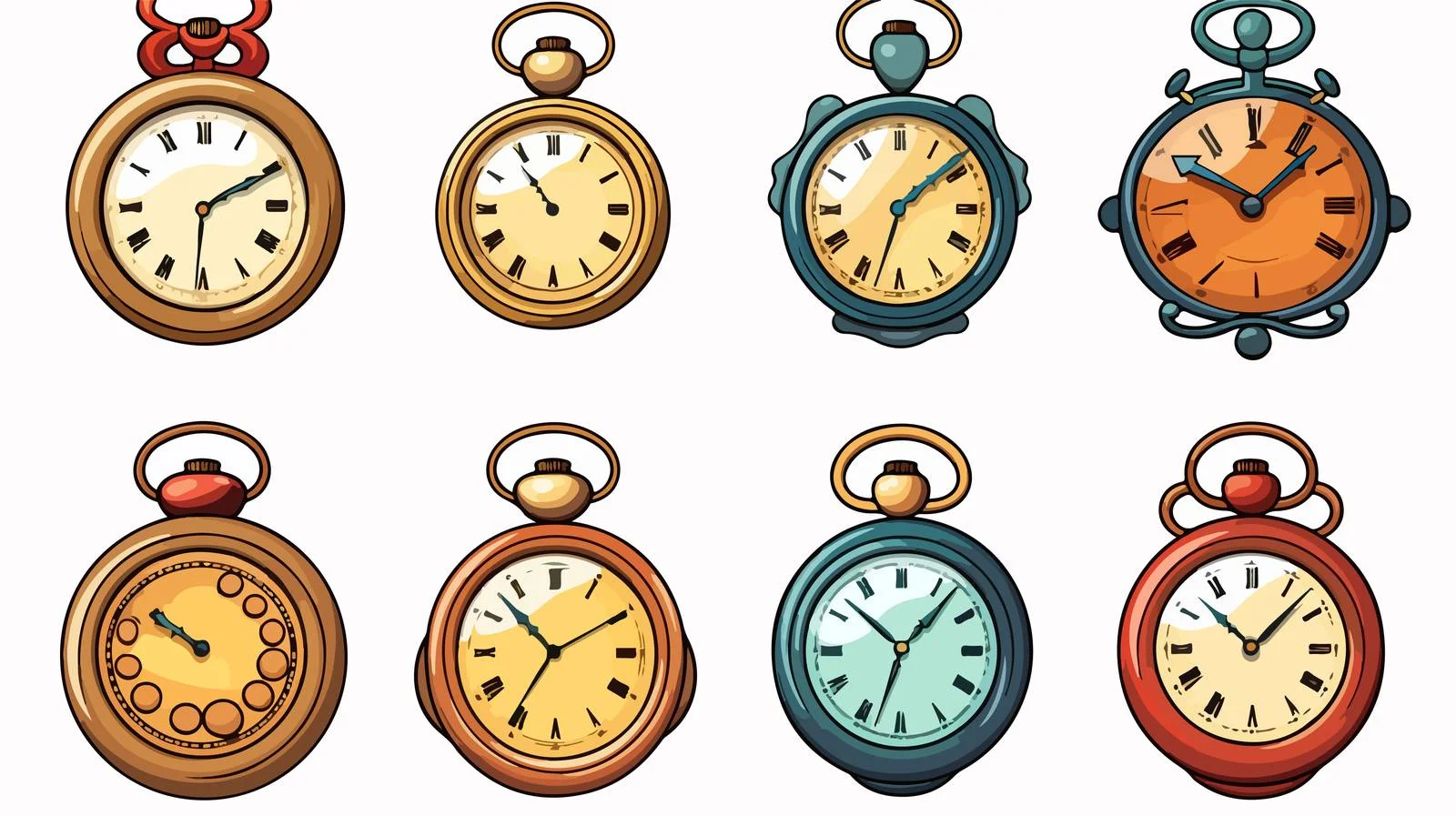 Vintage Cartoon Watch Illustration — free download from Dotvec