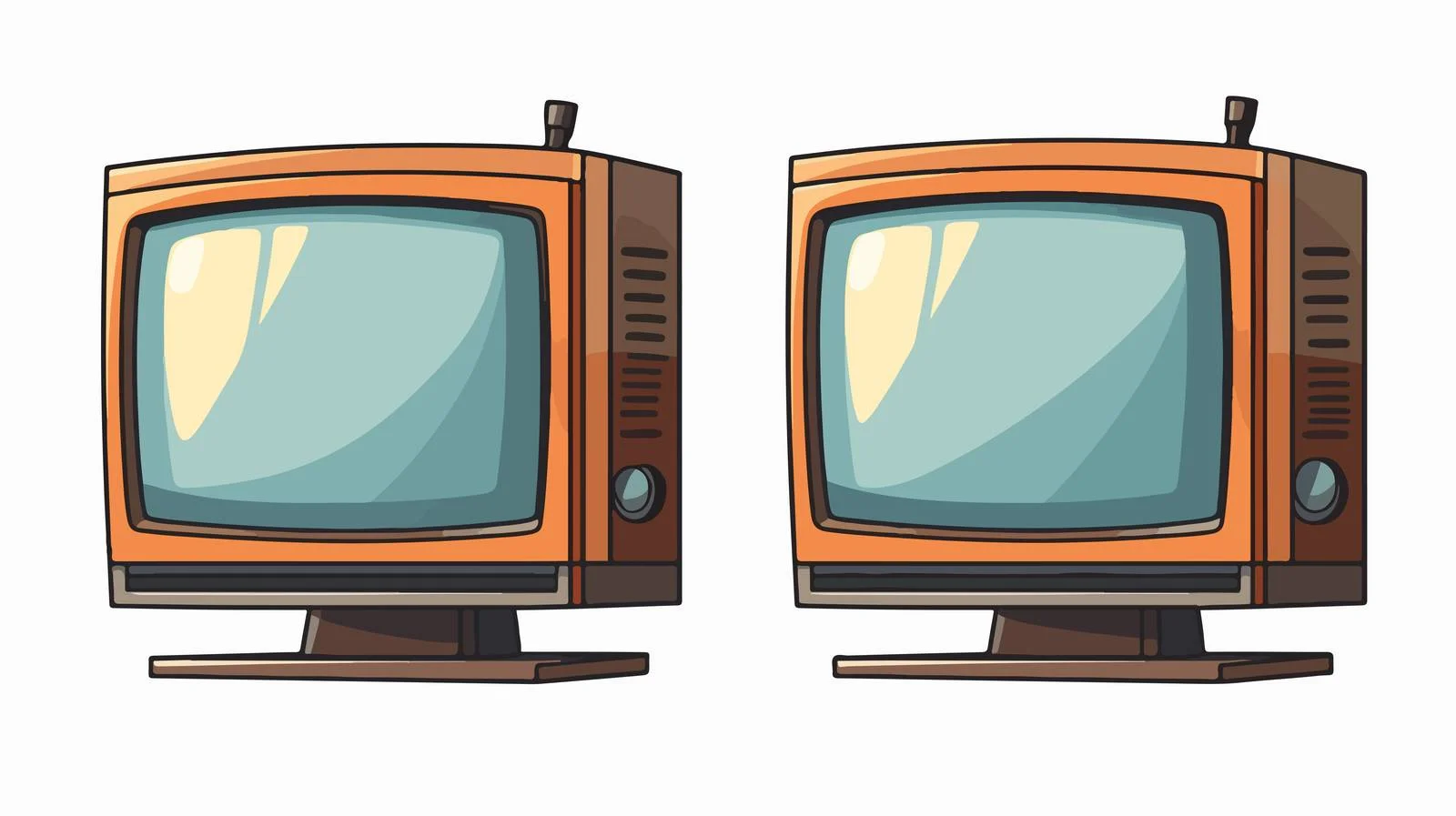 Cartoon on TV: High-Quality Design — free download from Dotvec