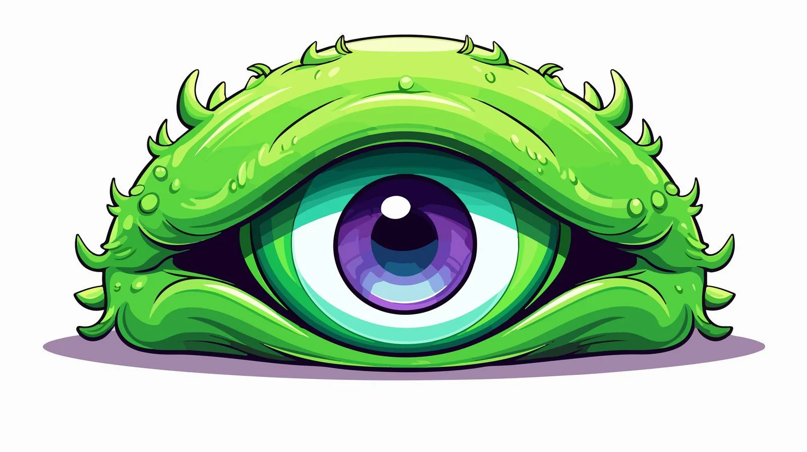 Cartoon One-Eyed Monster Vector Illustration — free download from Dotvec