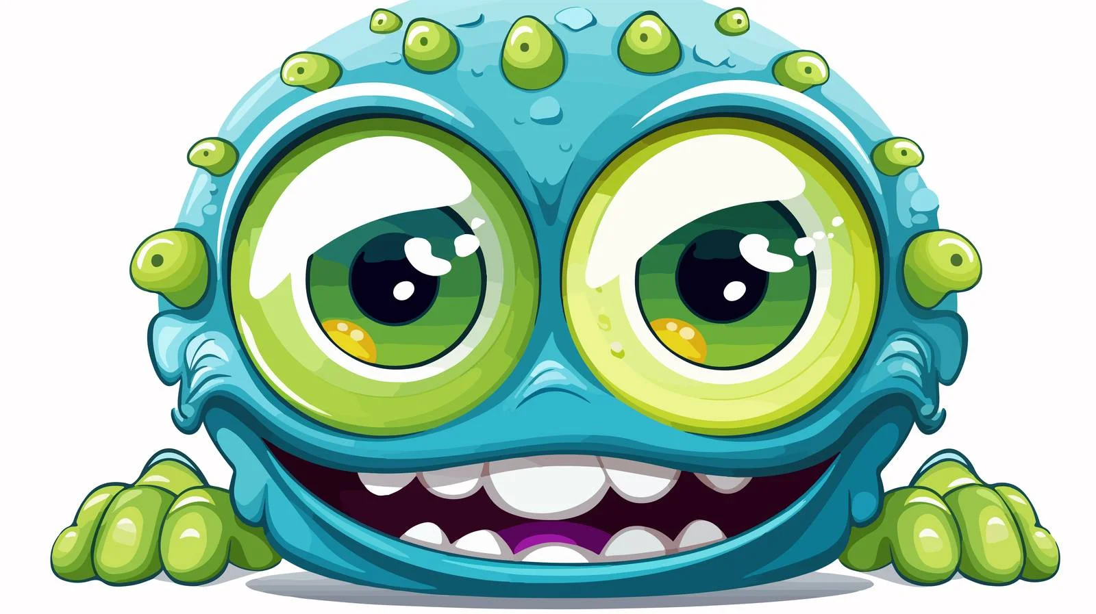 One-Eyed Monster Cartoon Vector Illustration — free download from Dotvec