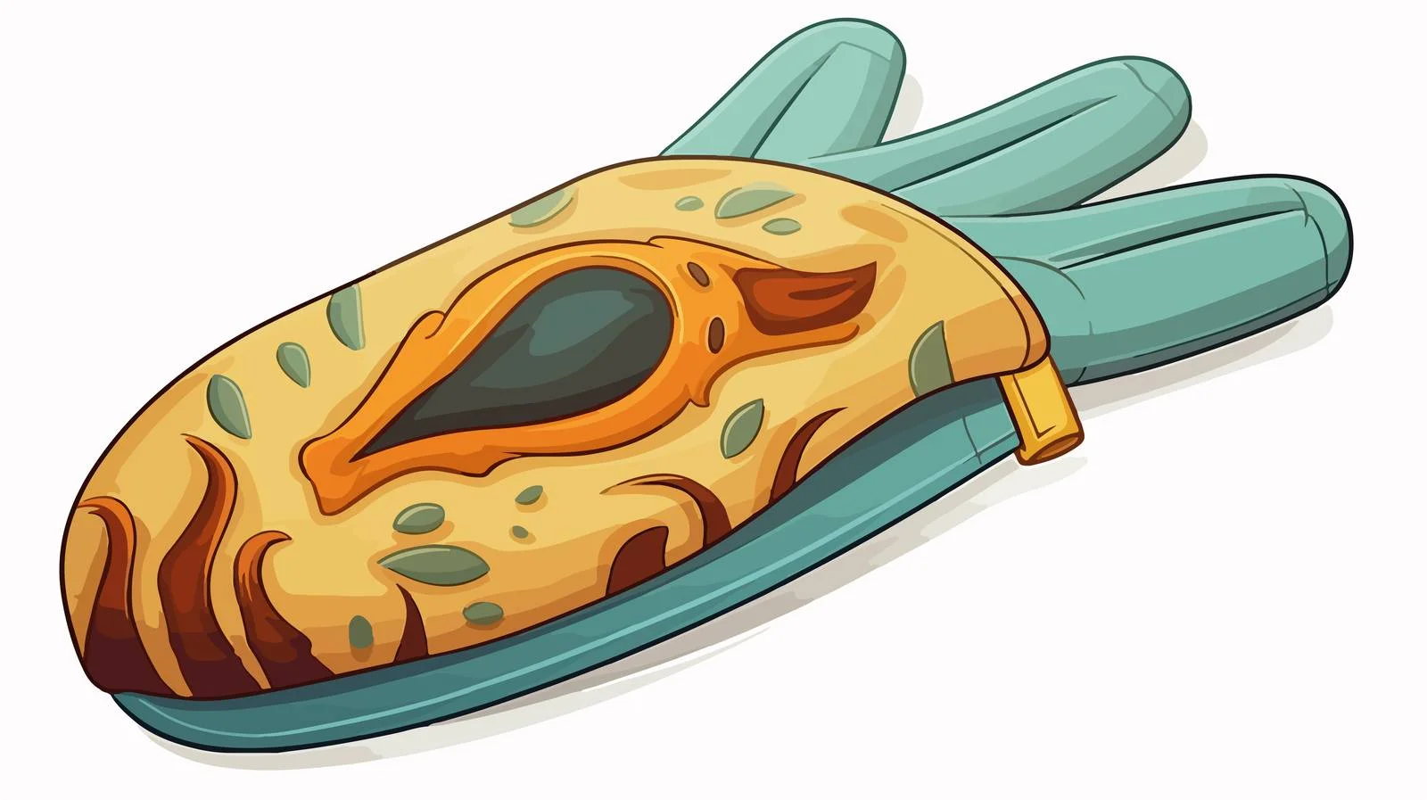 Cartoon Oven Glove Illustration — free download from Dotvec