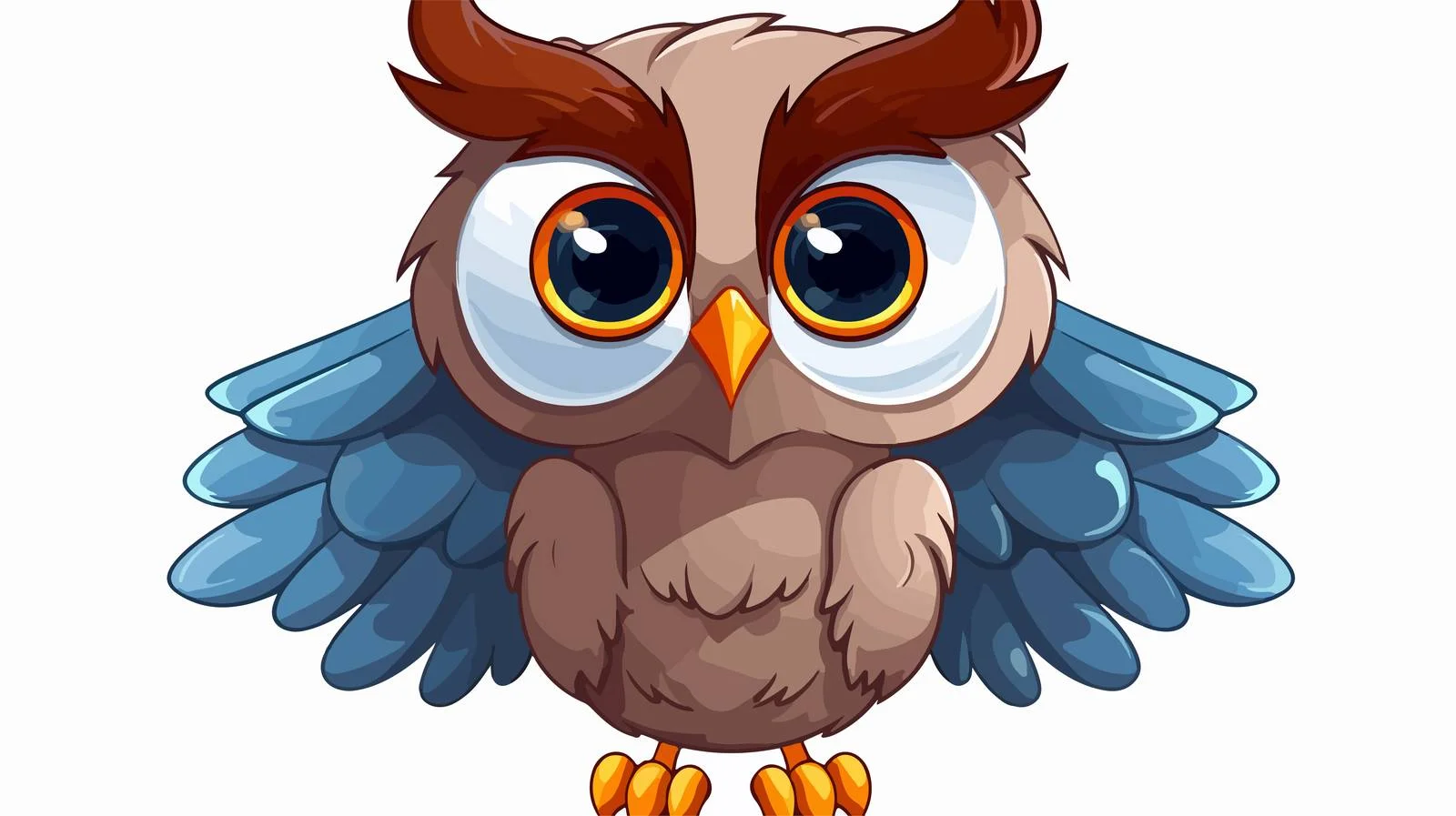 Cartoon Owl Vector Illustration — free download from Dotvec