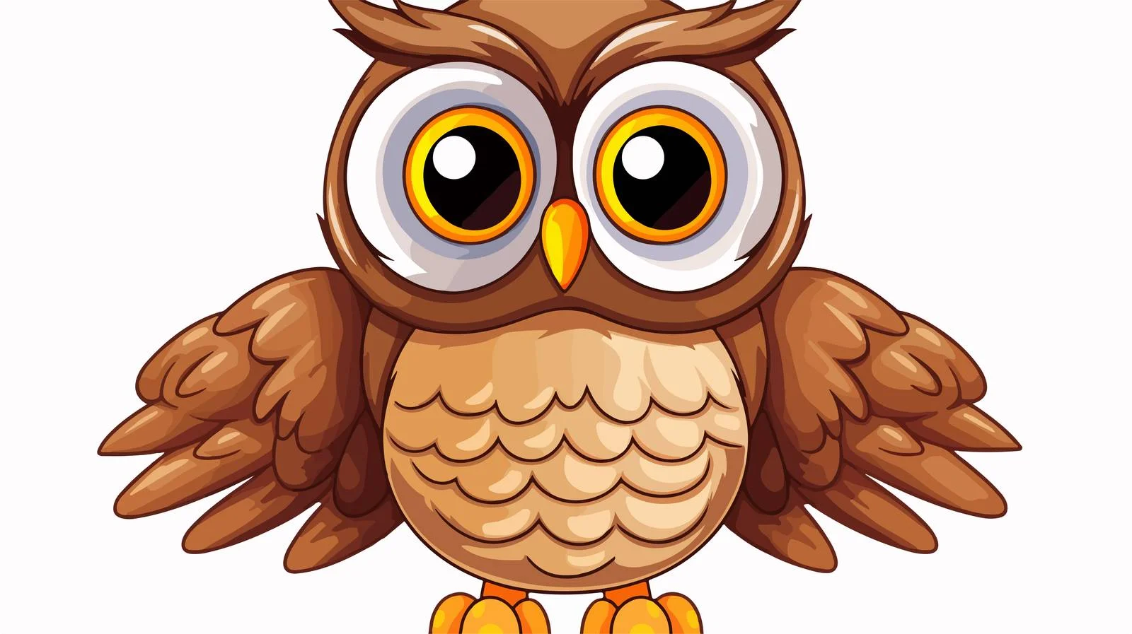 Cute Cartoon Owl Vector Illustration — free download from Dotvec