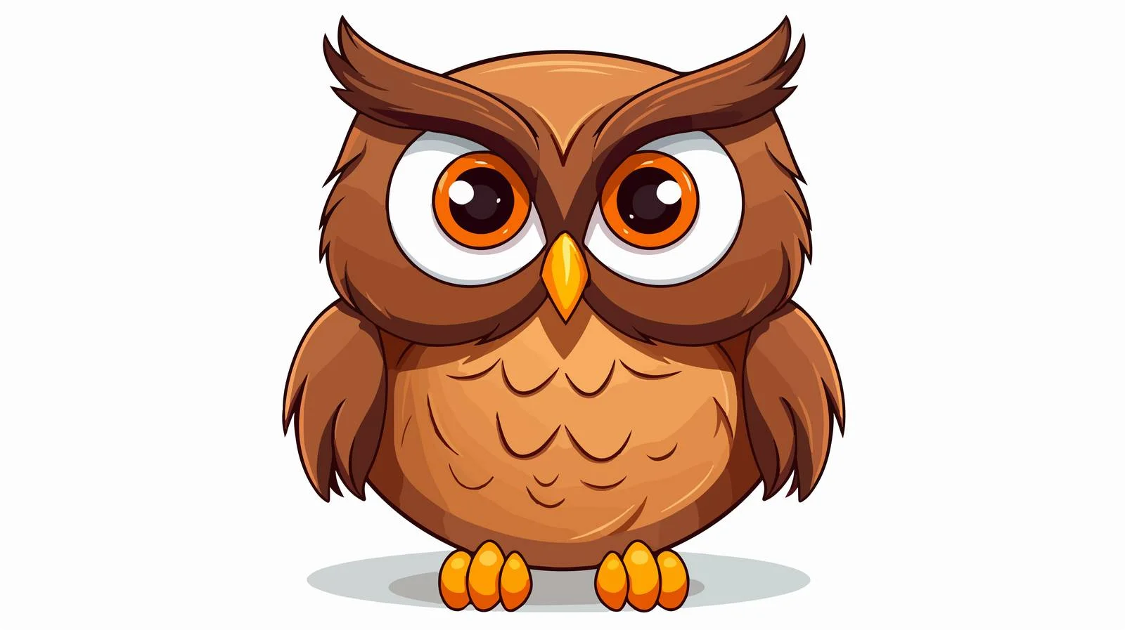 Cute Cartoon Owl Vector Illustration — free download from Dotvec